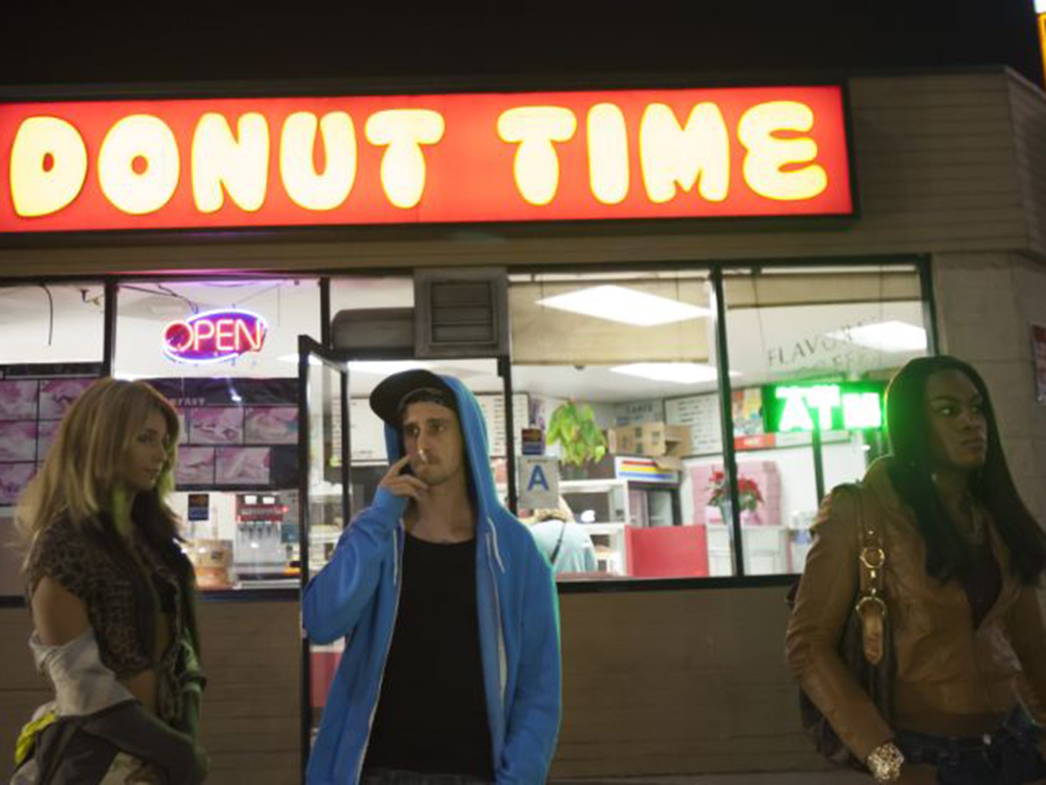 Night and the city: Kitana Kiki Rodriguez, James Ransone and Mya Taylor in the low-budget marvel ‘Tangerine’