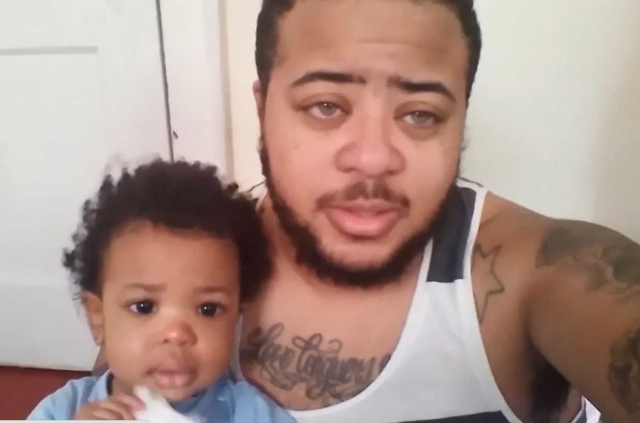 Kayden Coleman seen with daughter Azaelia