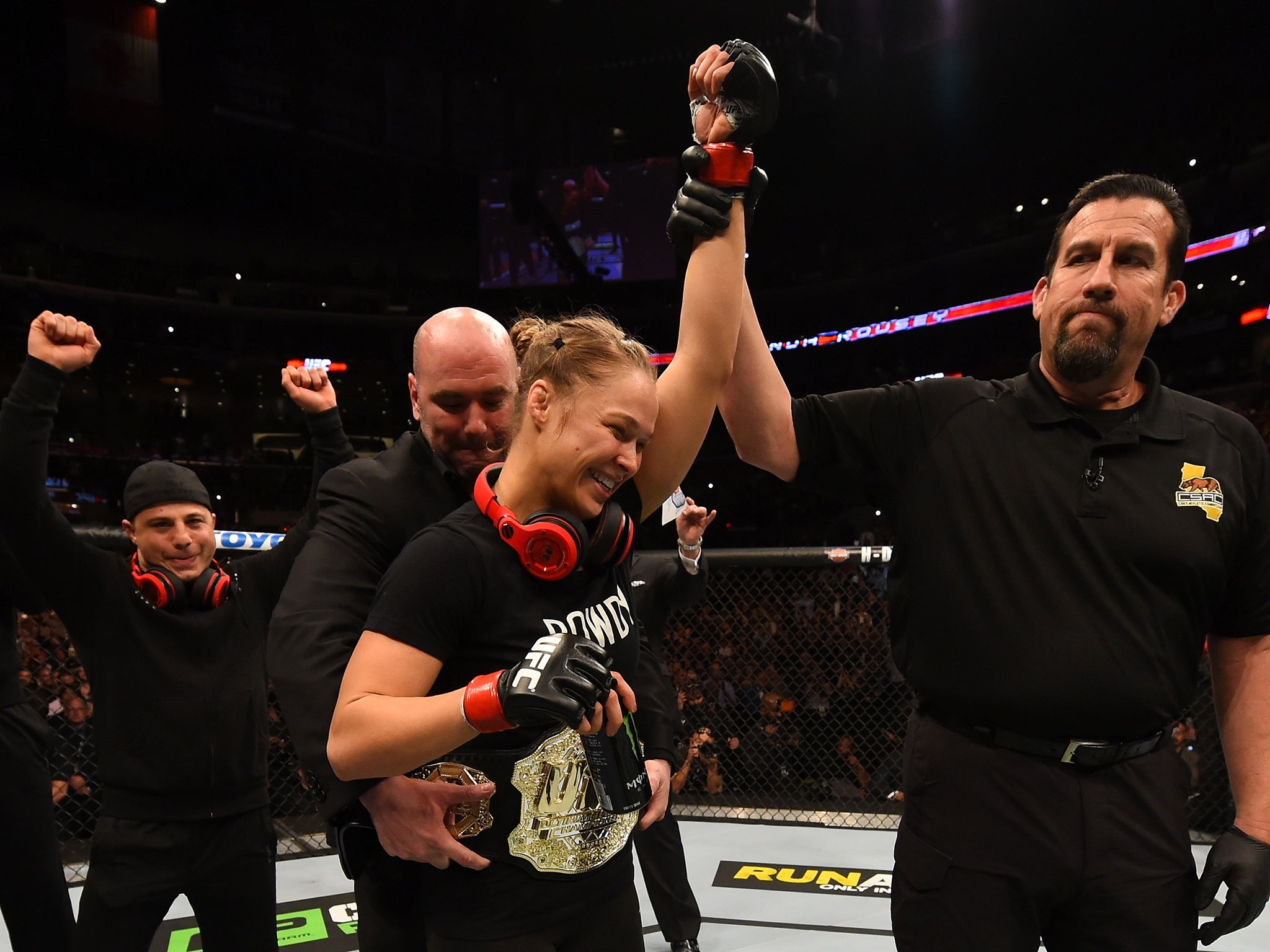 &#13;
Rousey remains one of the most dominant champions seen in UFC history (Josh Hedges/Zuffa LLC )&#13;