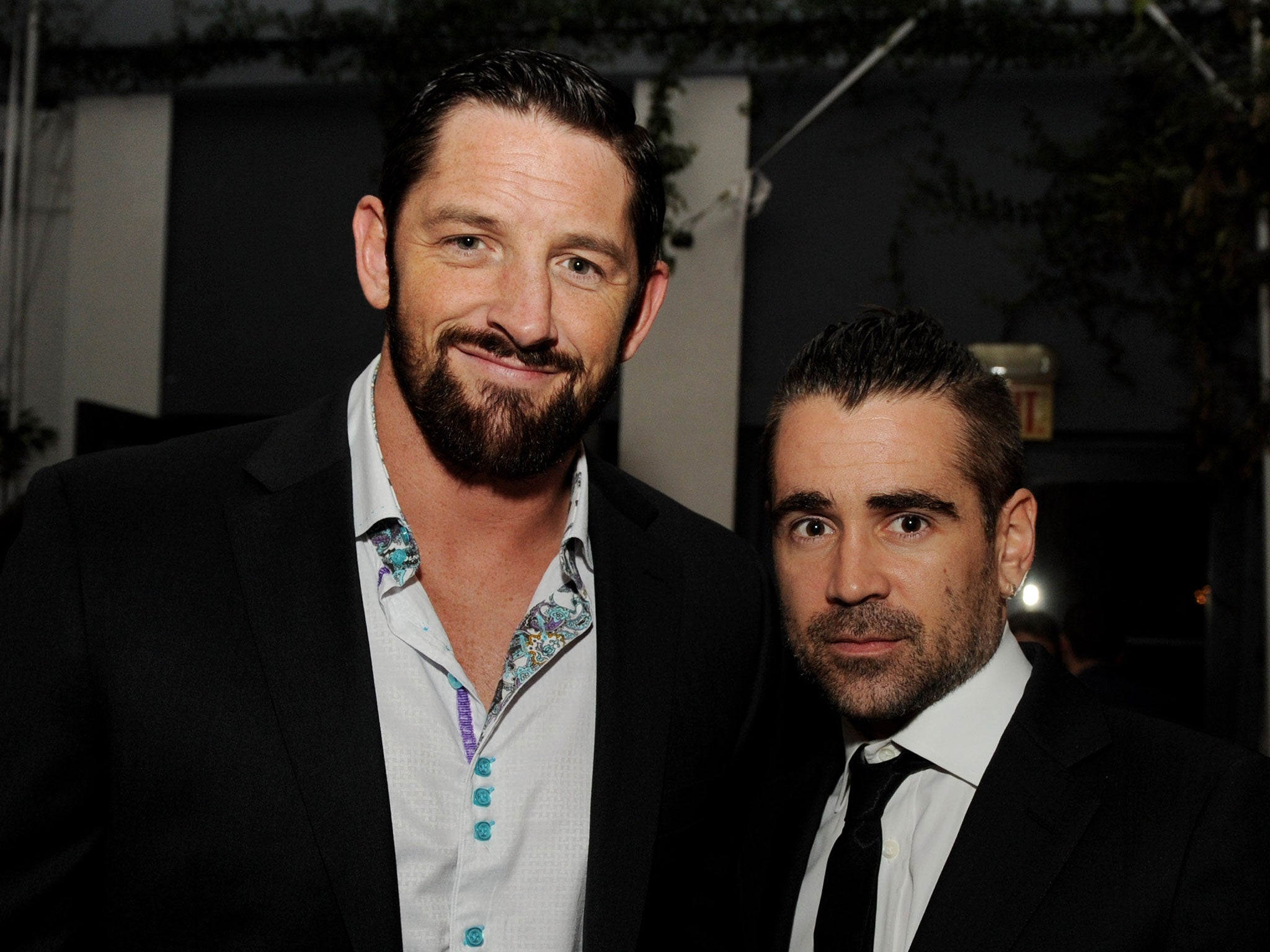 Barrett alongside his Dead Man Down co-actor Colin Farrell