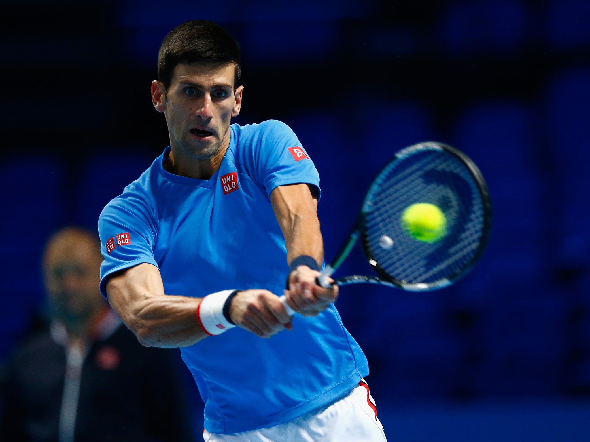 Djokovic during a practice session earlier this week