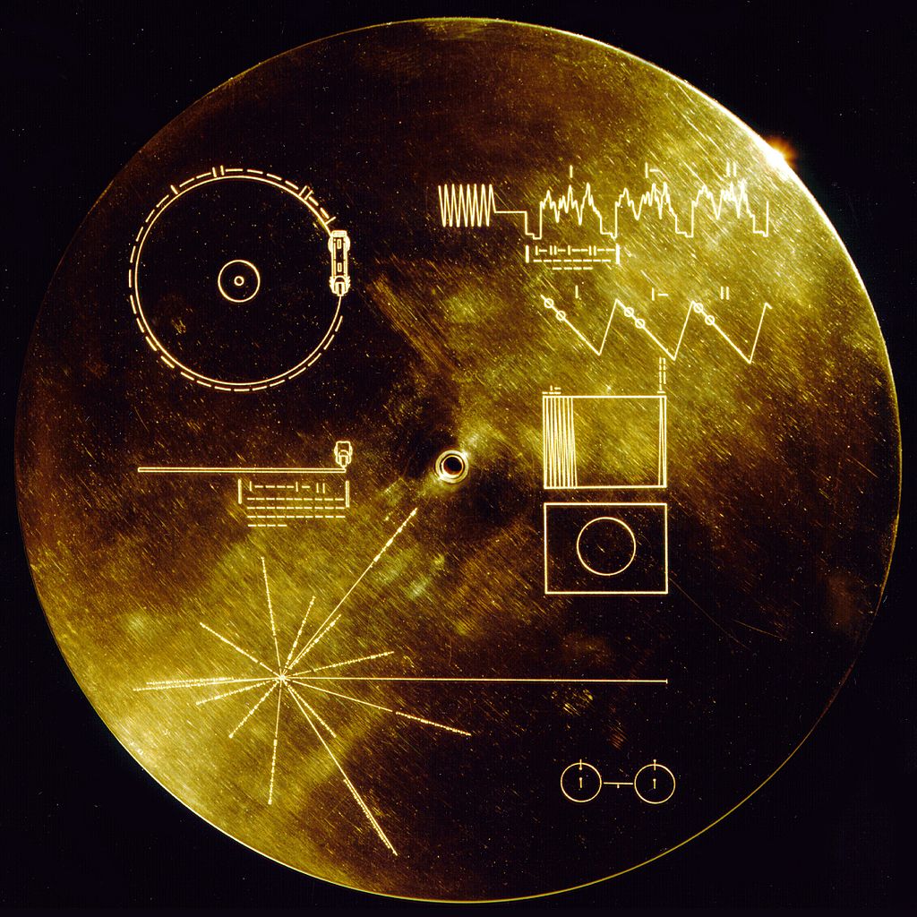 The case of the Golden Record is etched with information on how to play it