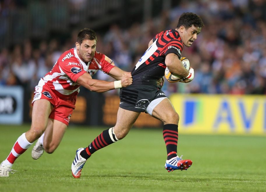 Sam Stanley (right) became the first rugby union player to come out whilst still playing the game