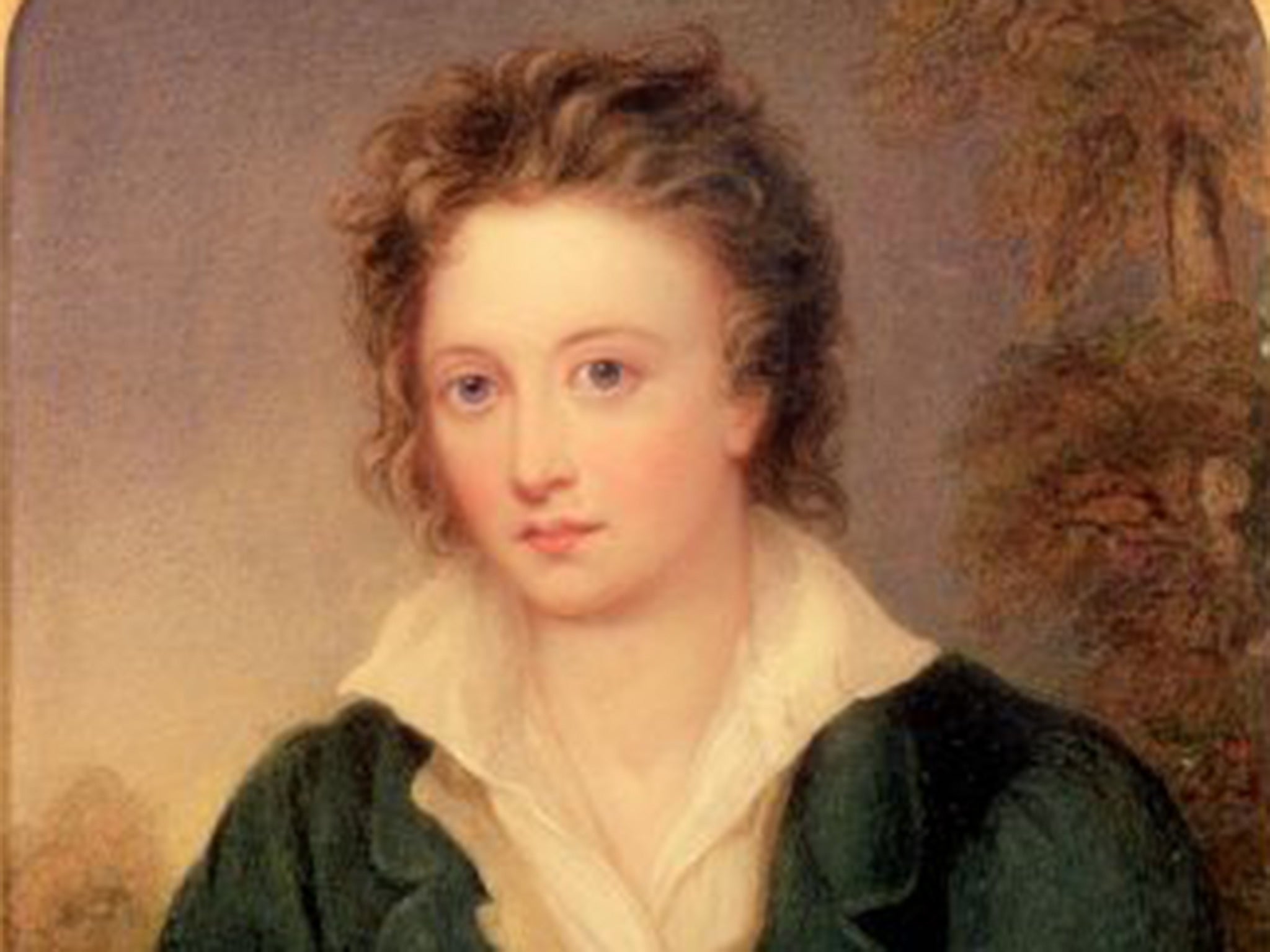 A portrait of poet Percy Bysshe Shelley