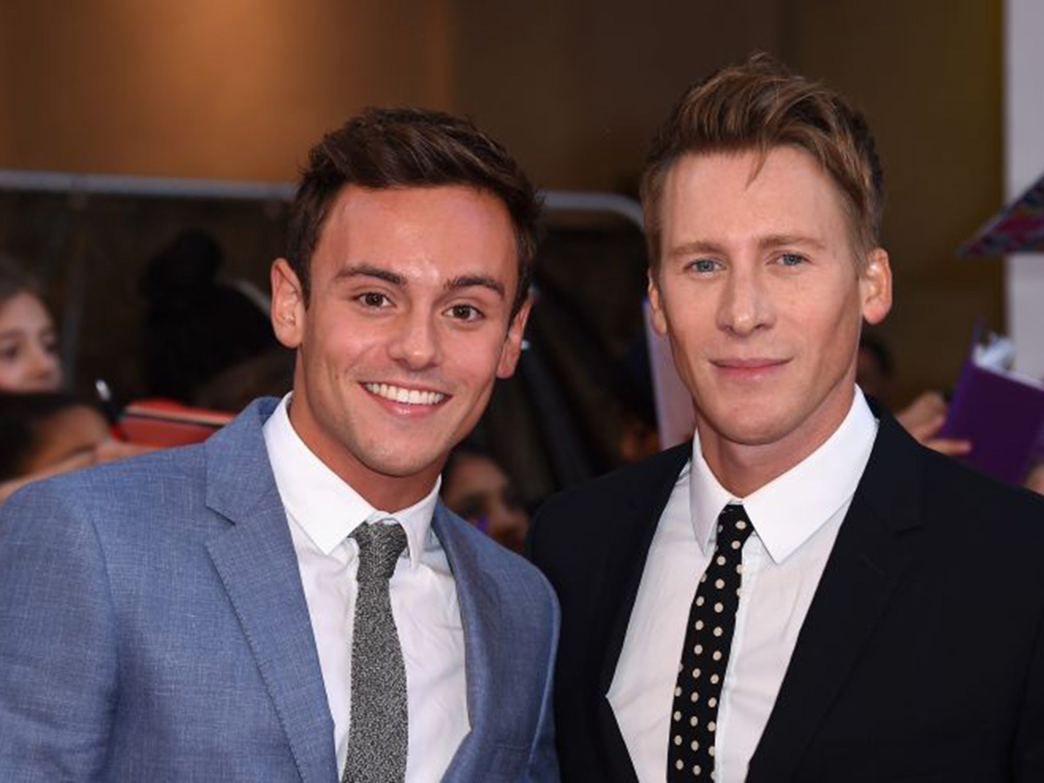 Tom Daley (left) with partner Dustin Lance Black