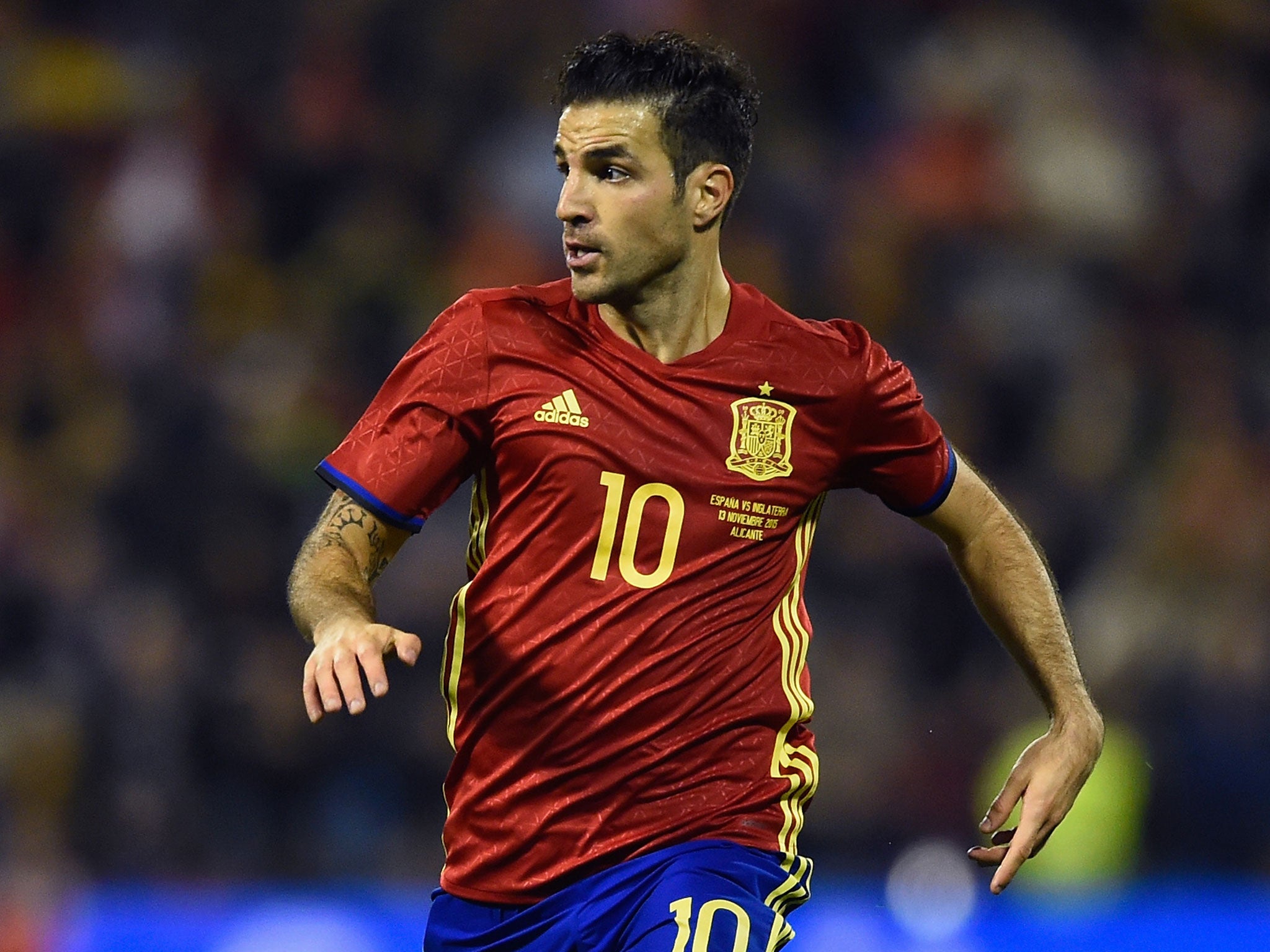 Cesc Fabregas starred for Spain in their 2-0 victory over England