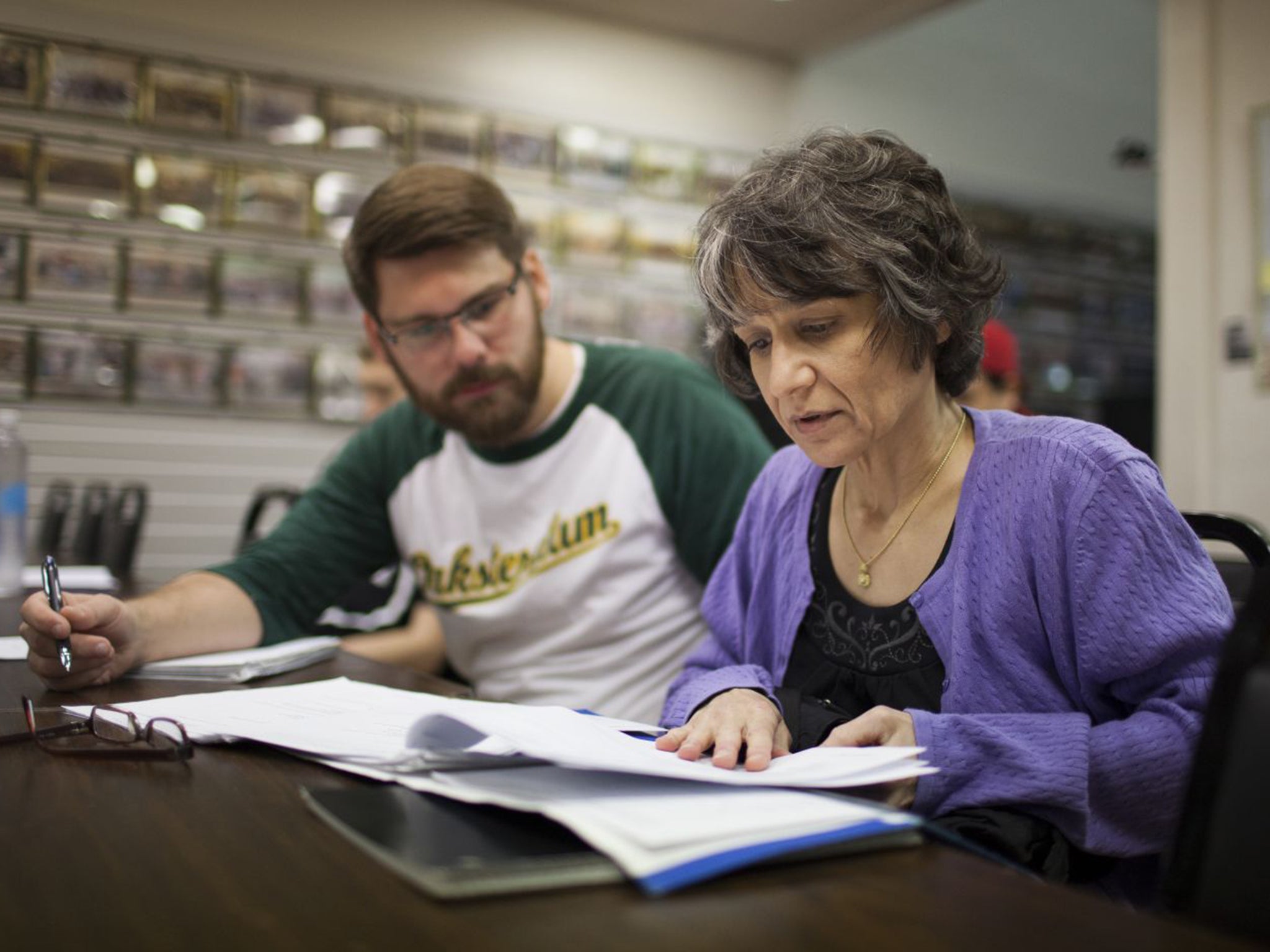 Matt Lanke from Mississippi and Jean Kennedy from New York studying at Oaksterdam University