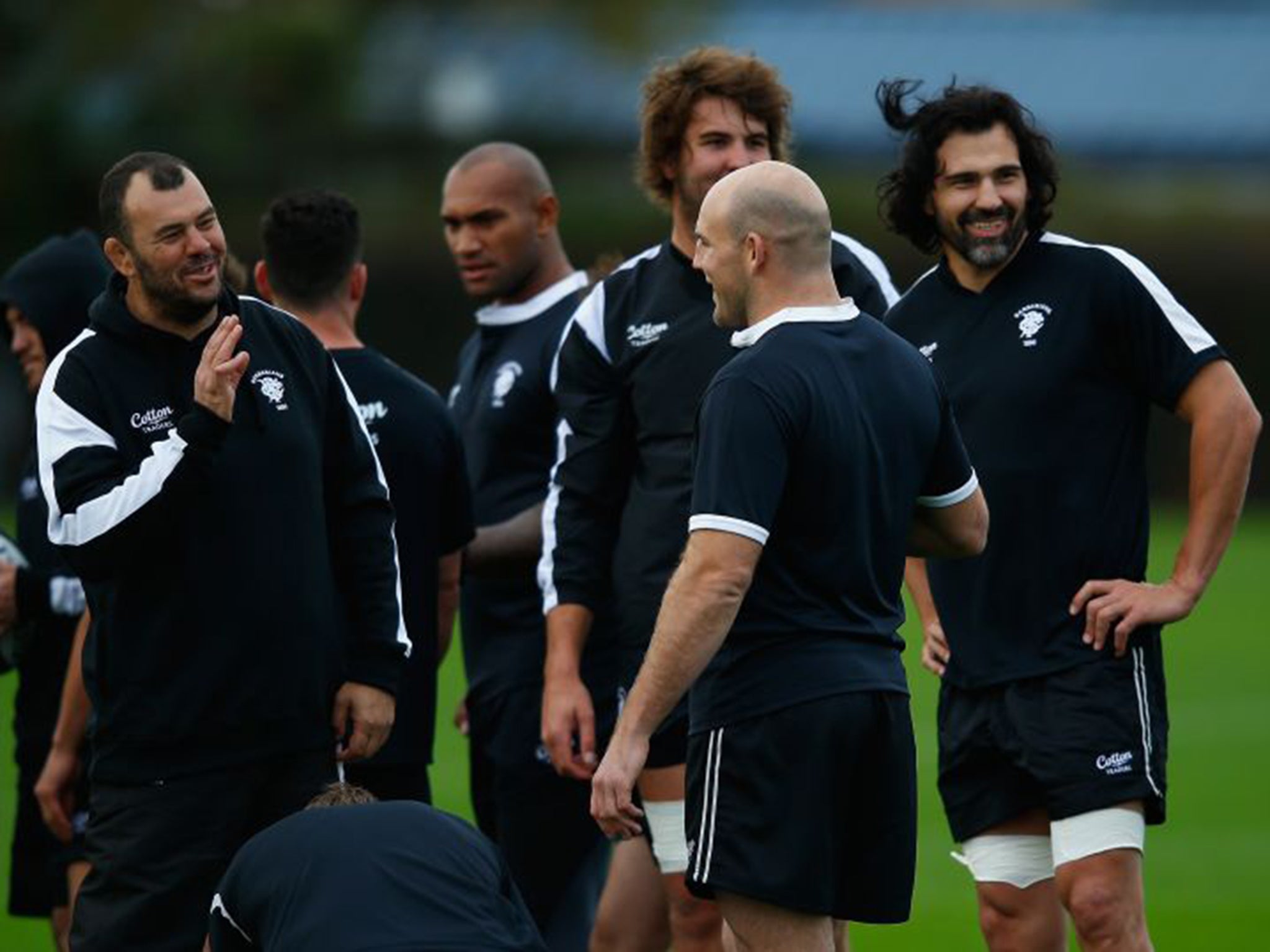 Michael Cheika, left, is taking charge of the Barbarians squad for their upcoming matches