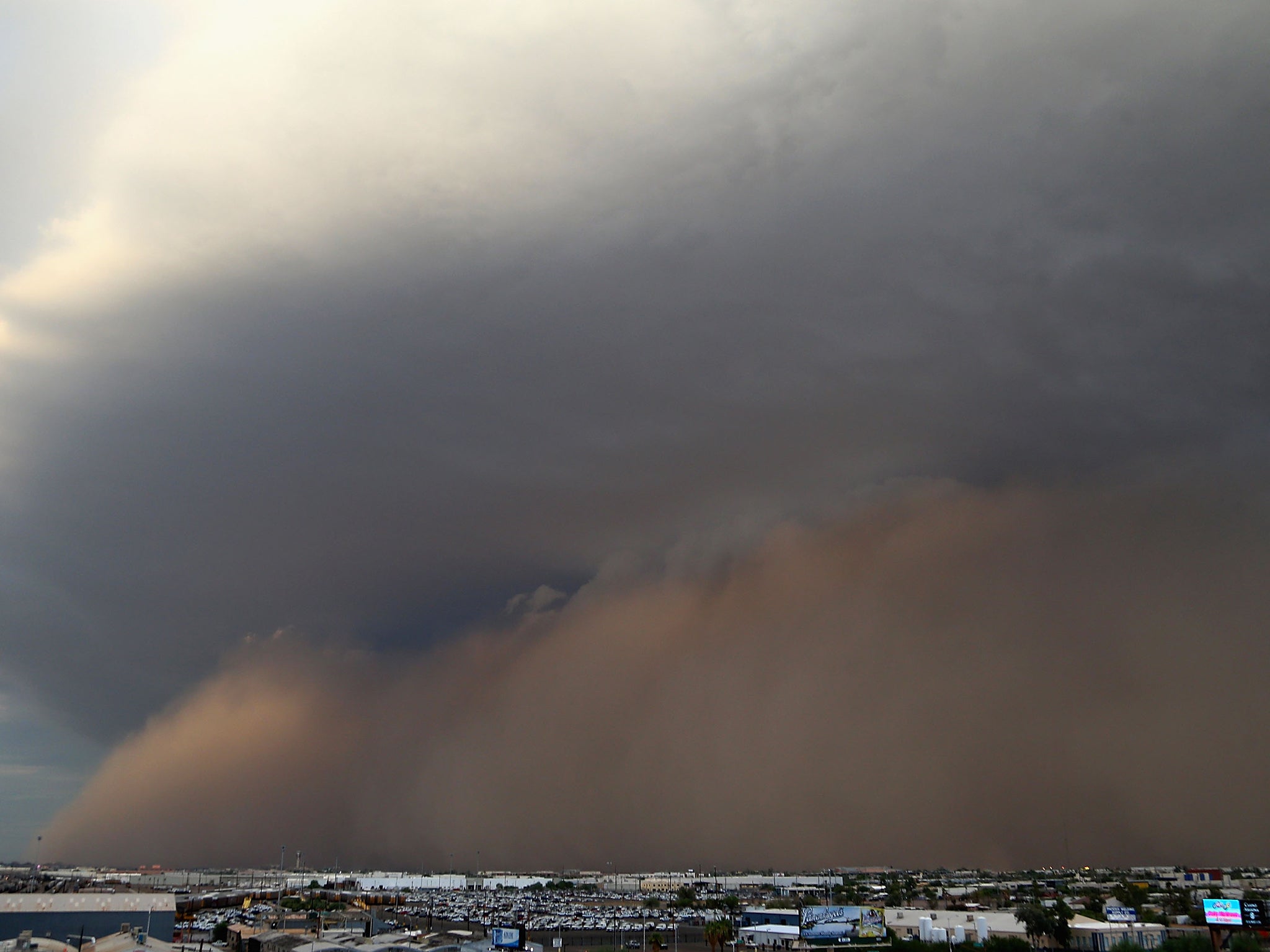 Time to get inside? A dust storm approaches