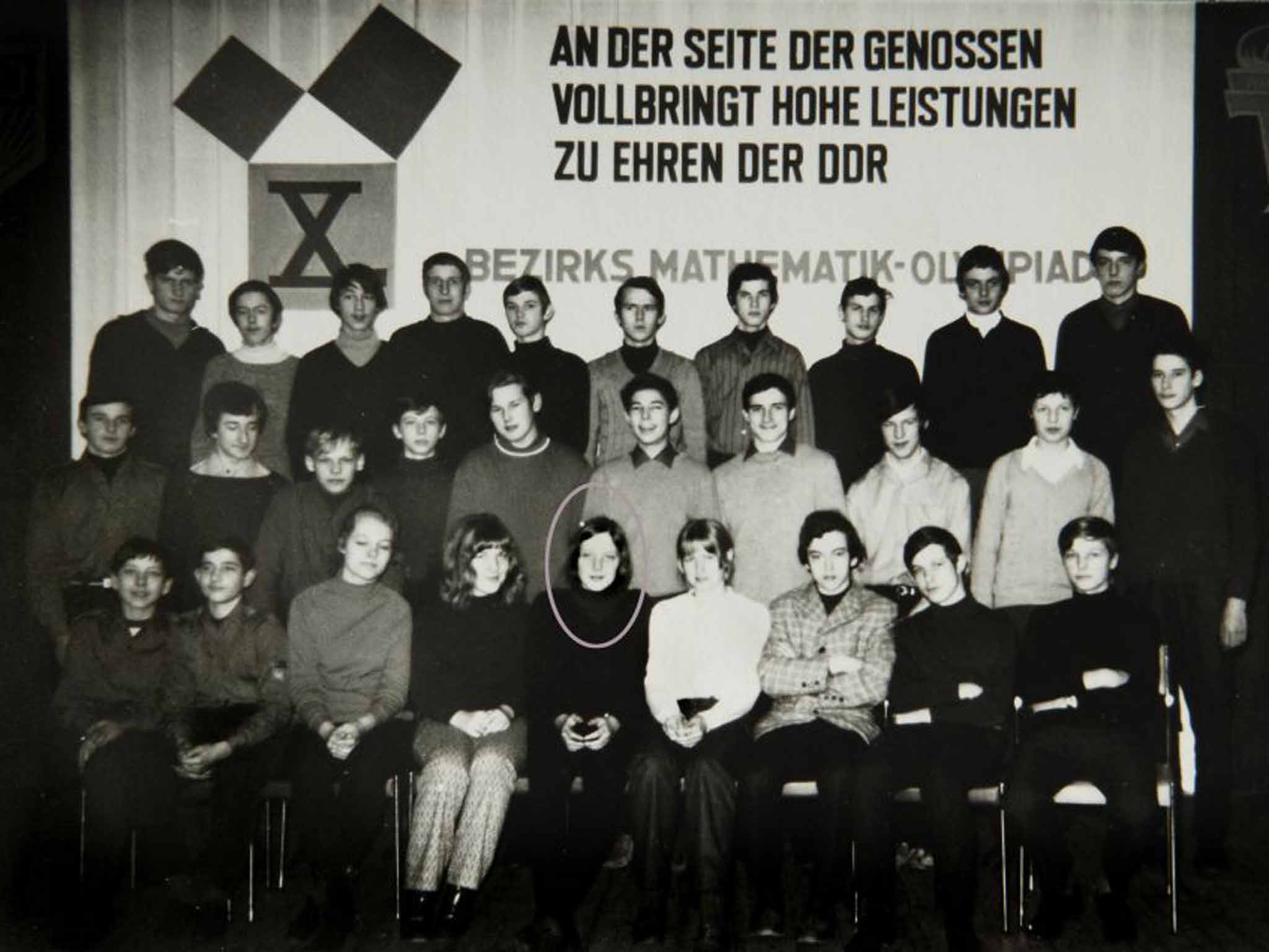 Circled at a mathematics olympiad in 1971