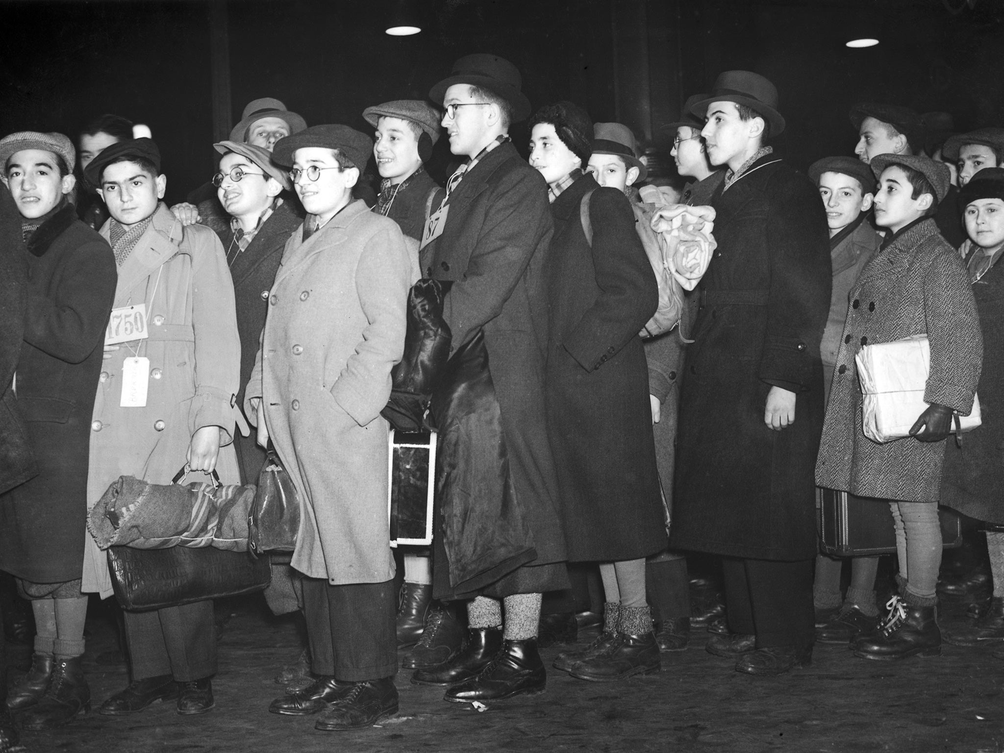 Young Jewish refugees from Germany and Austria arrive at Liverpool Street Station to spend Christmas with various foster parents, 23rd December 1938