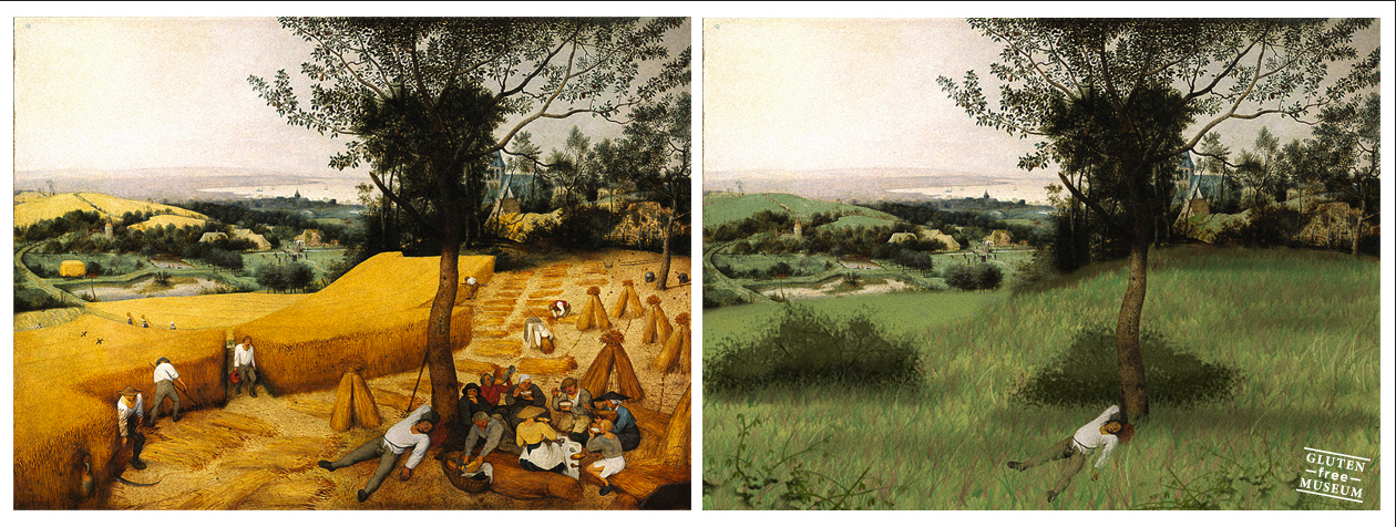 'The Harvesters' by Pieter Bruegel has a wheat-free makeover courtesy of Arthur Coulet