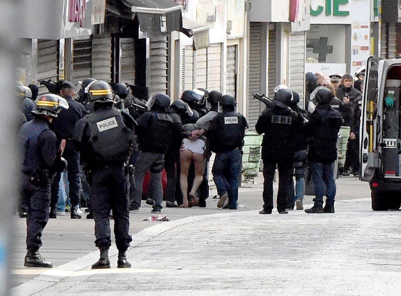 An anti-terrorist police assault in northern Paris suburbs Saint-Denis