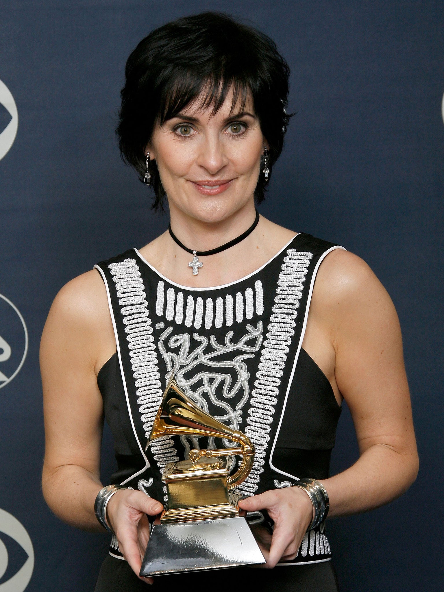 Enya with her award for Best New Age Album at the Grammys in 2007 (Getty)