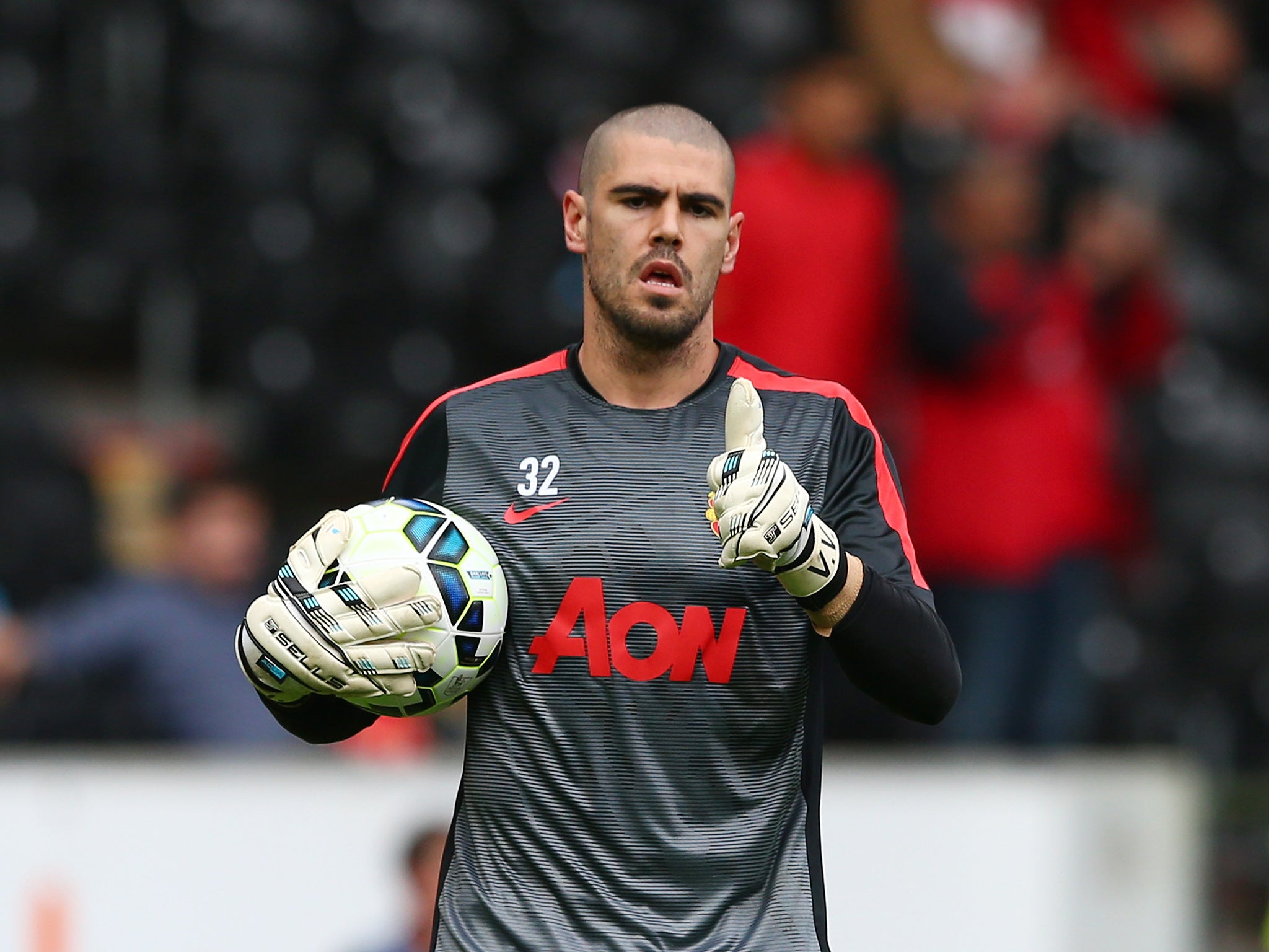 Manchester United goalkeeper Victor Valdes