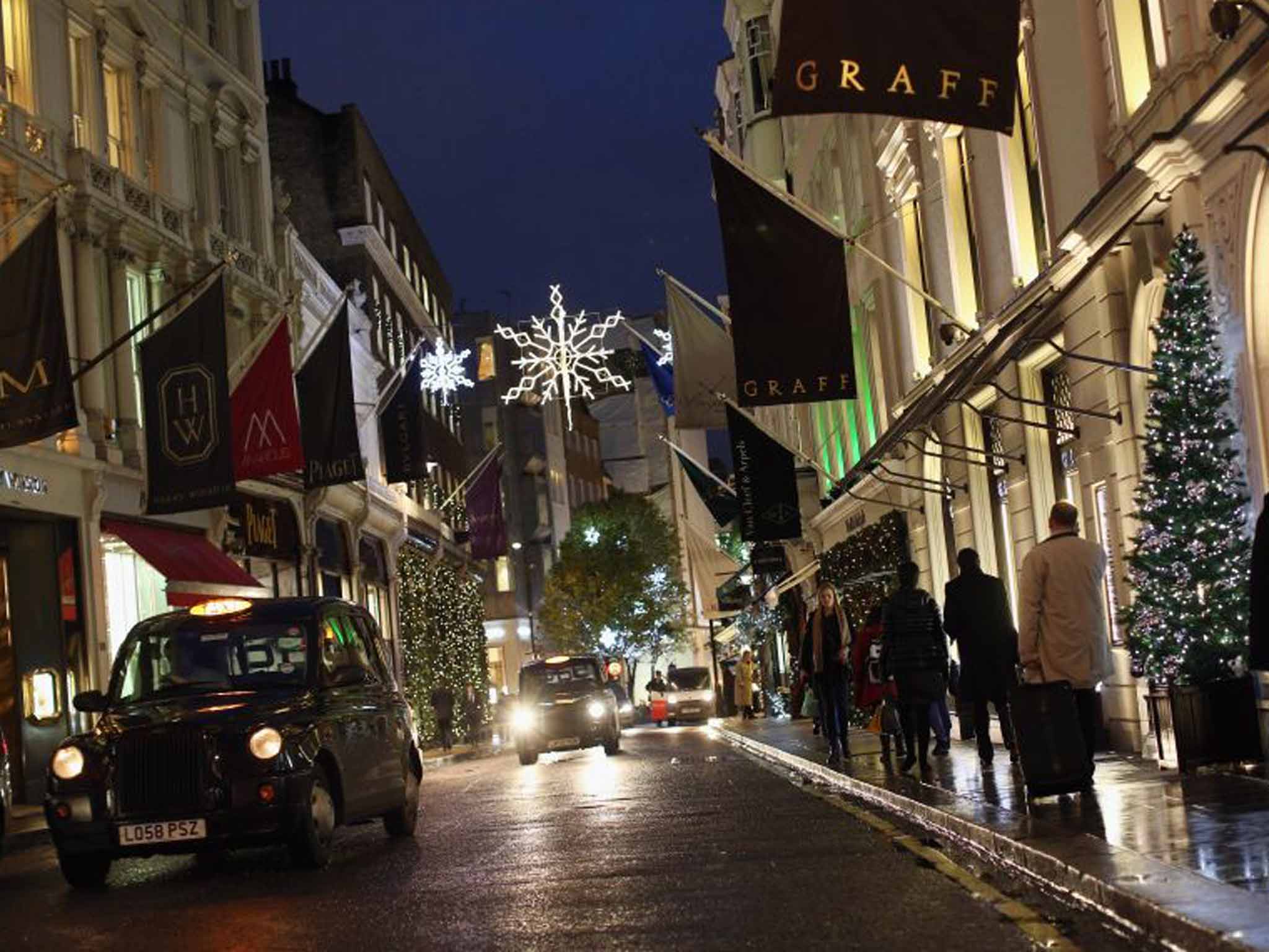 City lights: Monica often visits London's Bond Street