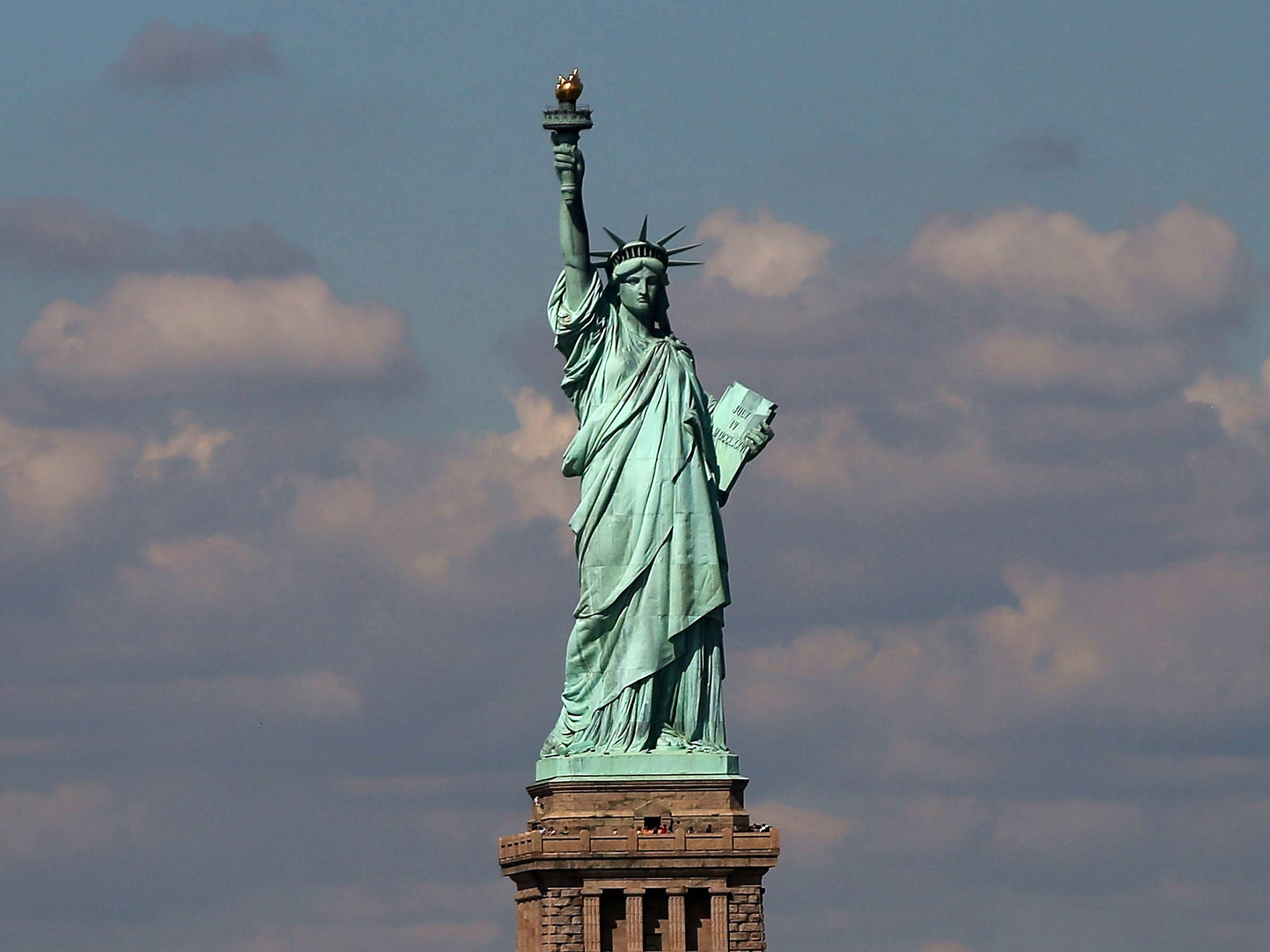 "Give me your tired, your poor/ Your huddled masses yearning to breathe free"