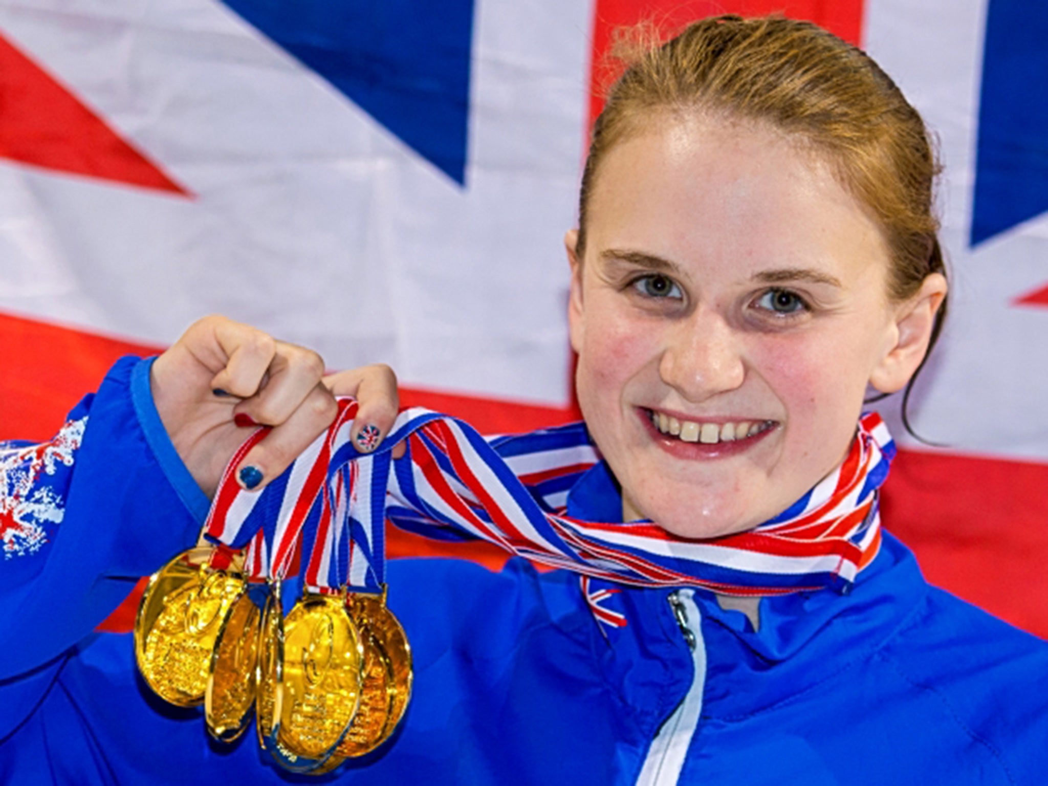 Slater with her seven gold medals