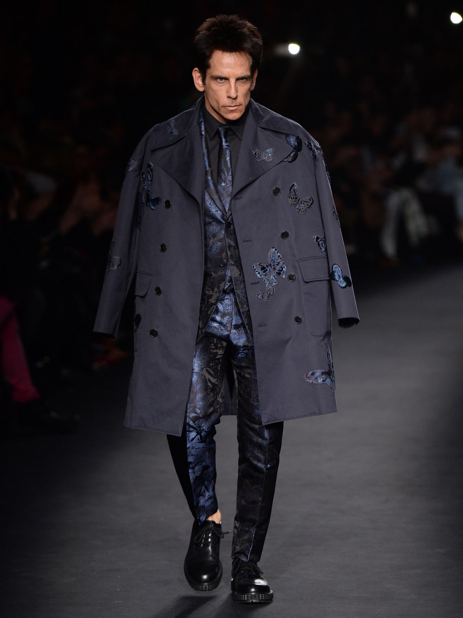 Blue Steel: Ben Stiller in Valentino's autumn/winter 2015 show