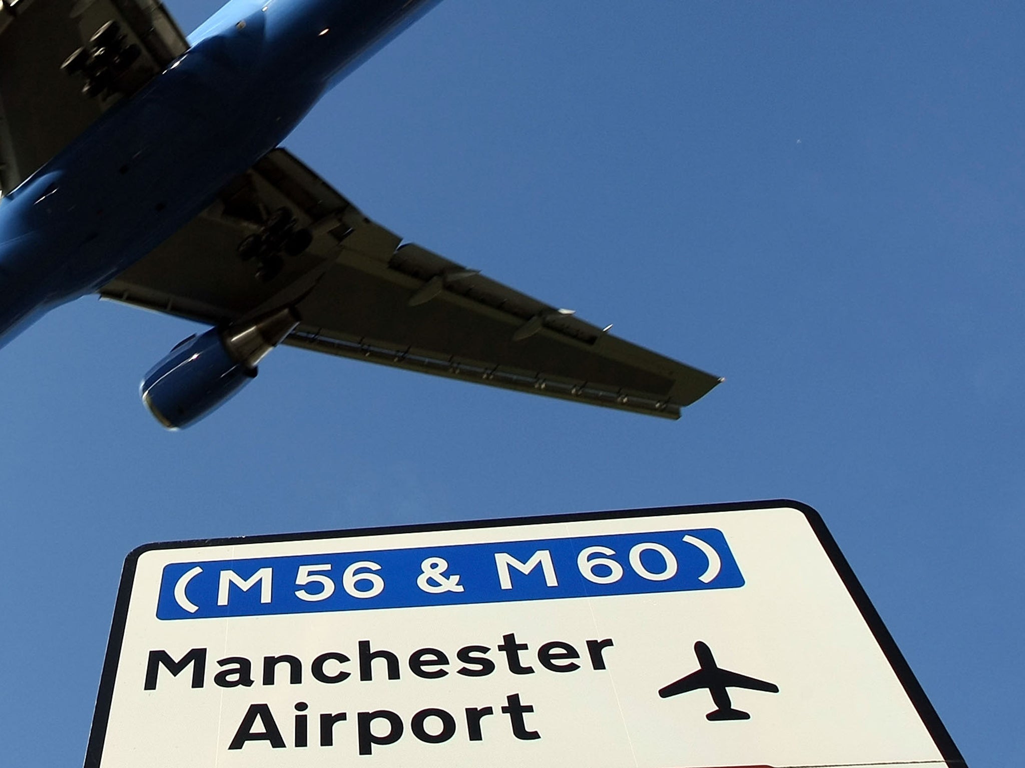 The plane was turned around as it headed towards the runway at Manchester Airport