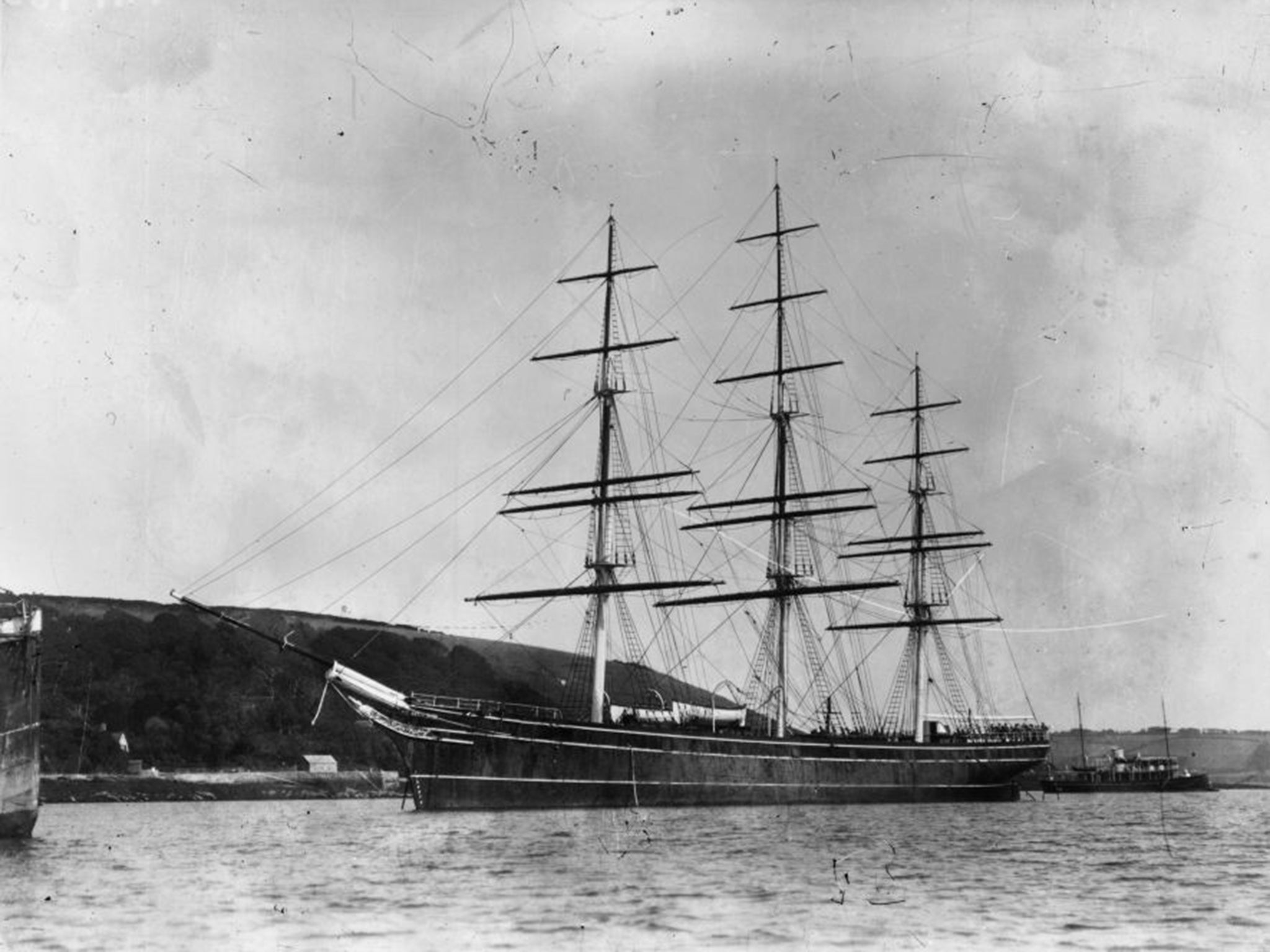 The Cutty Sark clipper in 1890