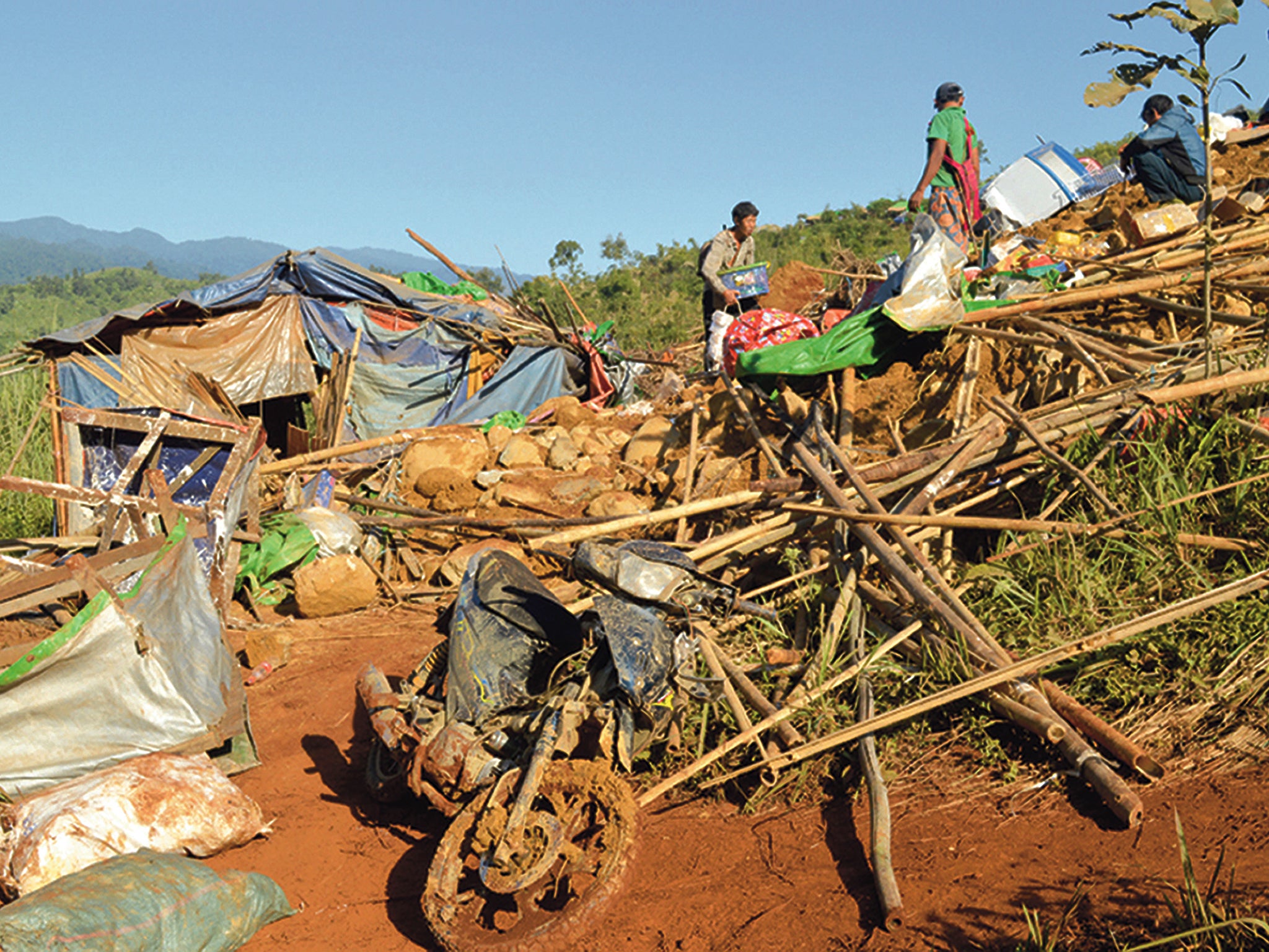 Search and rescue teams combed through the rubble for survivors