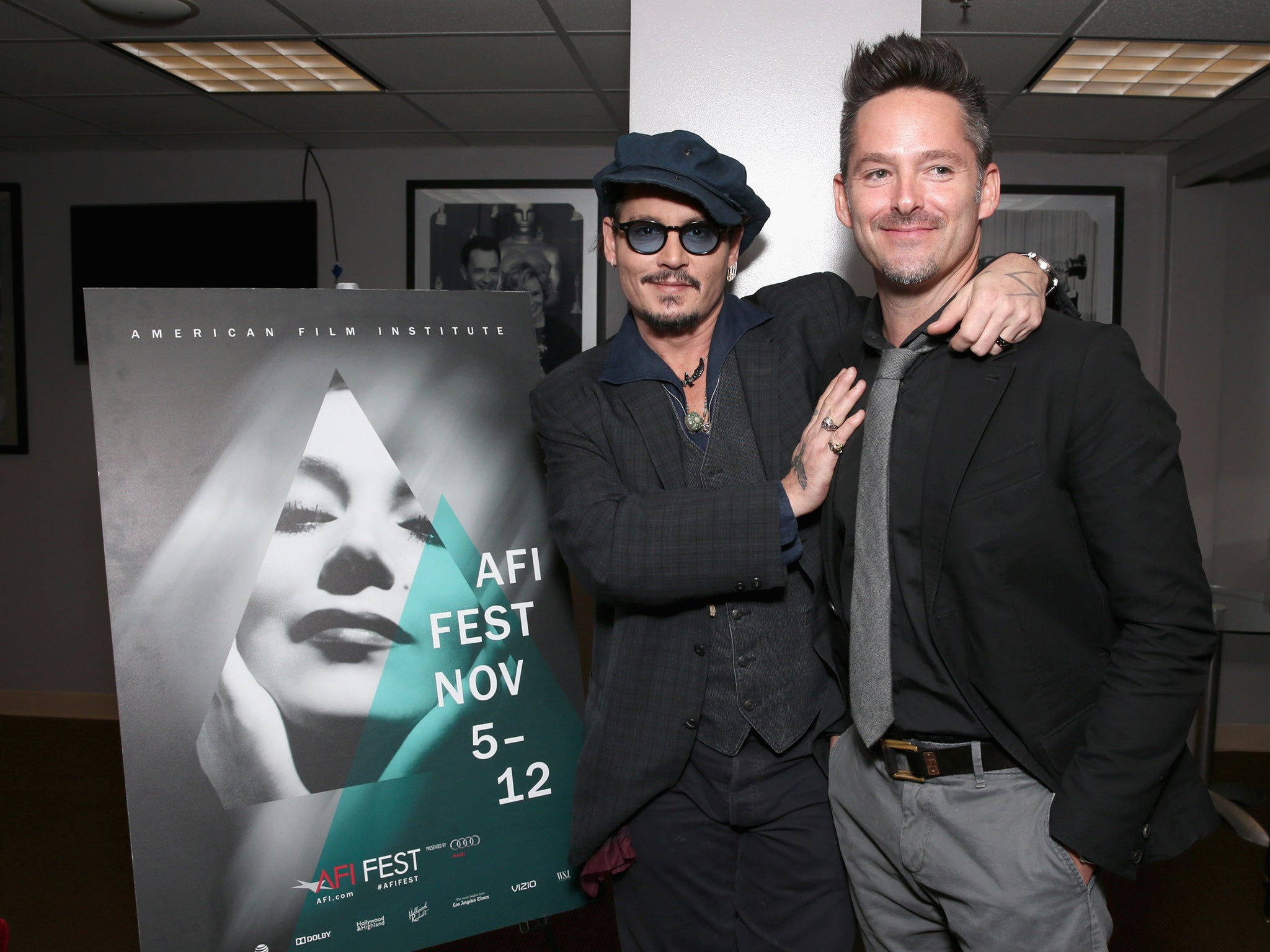 Johnny Depp with the film’s director, Scott Cooper