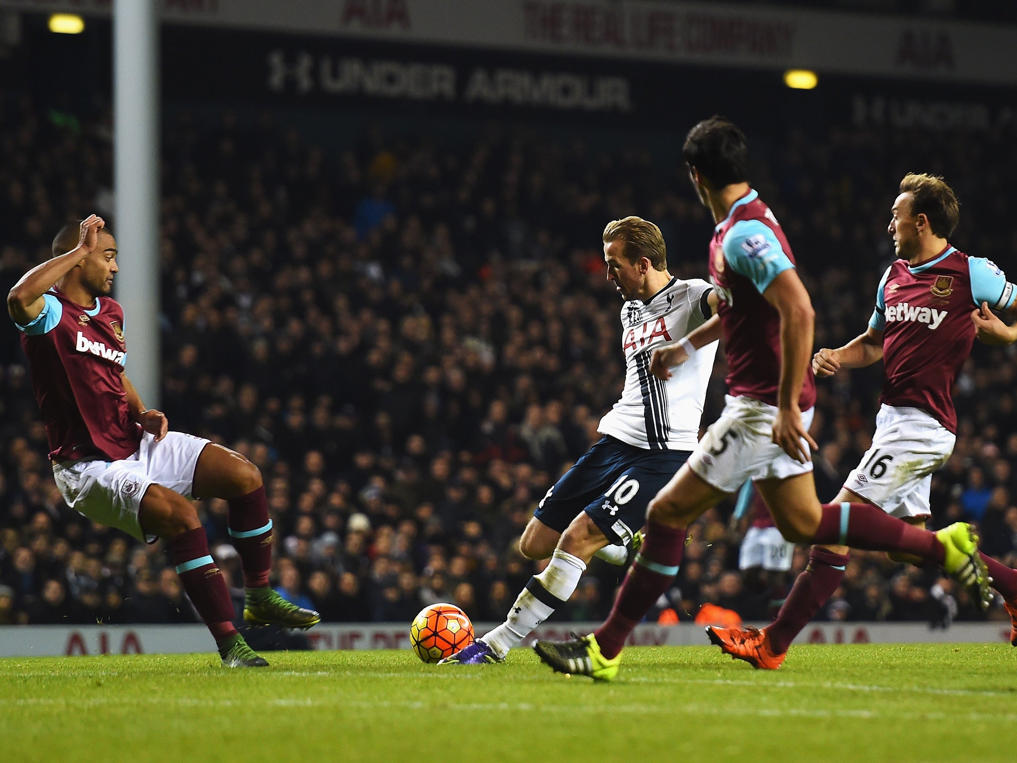 Harry Kane thrashes in his second of the game