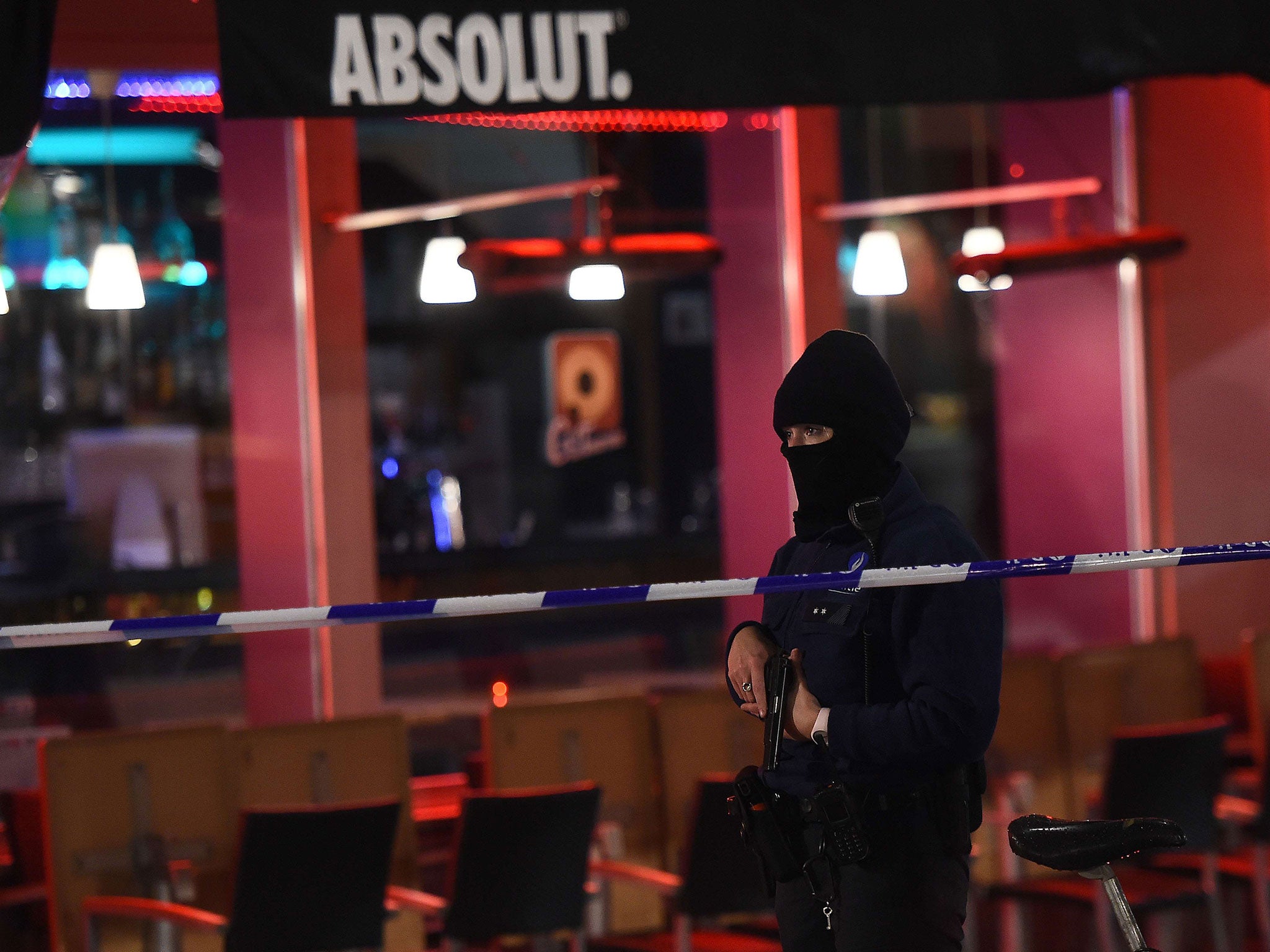 Belgian police near the Grand Place square in Brussels