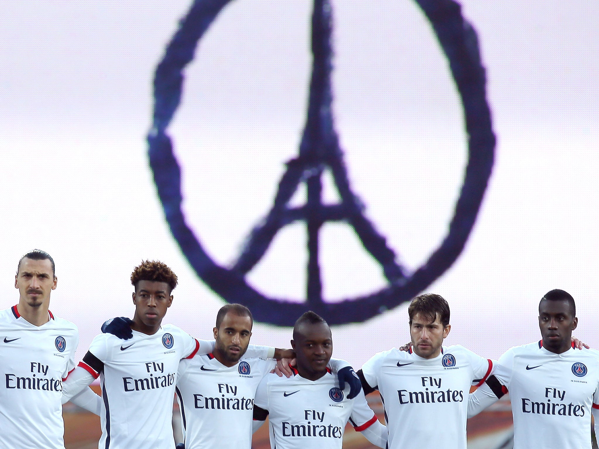 PSG players paid tribute to the Paris terror attack victims ahead of last weekend's clash with Lorient