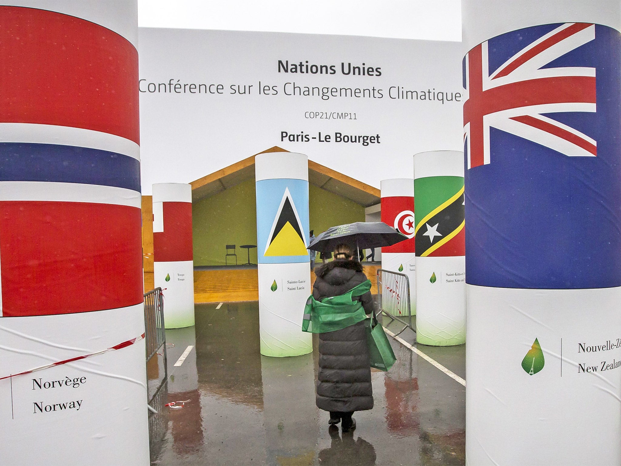 &#13;
The entrance of the COP21 Climate Conference venue in Le Bourget. Talks will take place from 30 November to 11 December &#13;