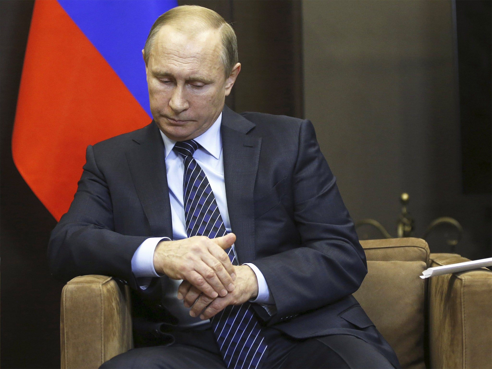 &#13;
Vladimir Putin called the downing of the jet ‘a stab in the back’ &#13;