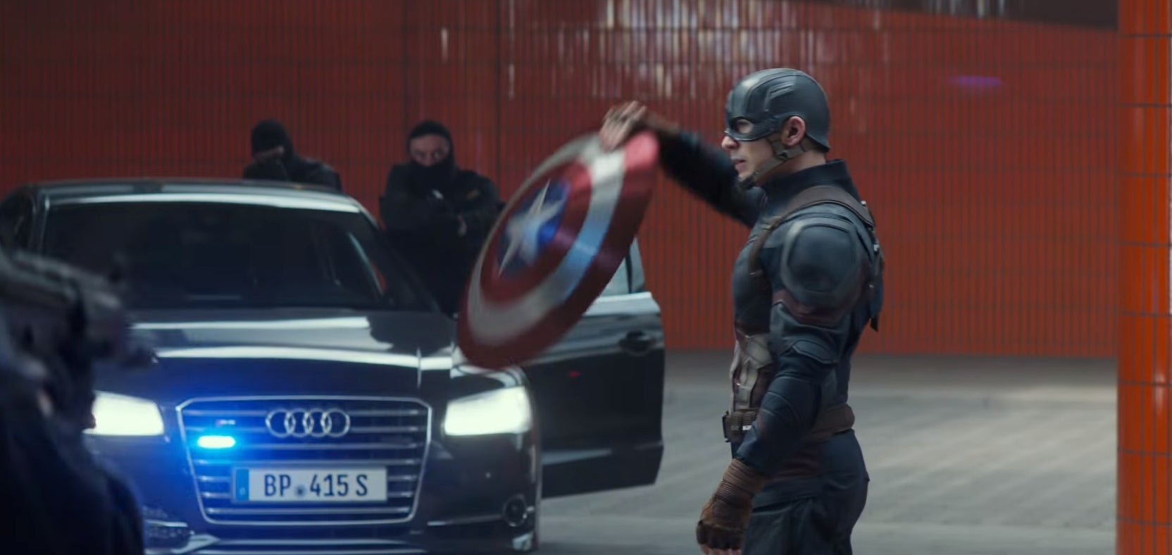 And she seemingly does try to arrest him! Cap takes off his shield while Thunderbolt's voice over says "There will be consequences". It's apparent that he is being hunted for not wanting to sign up to the government's scheme while also helping out Bucky.