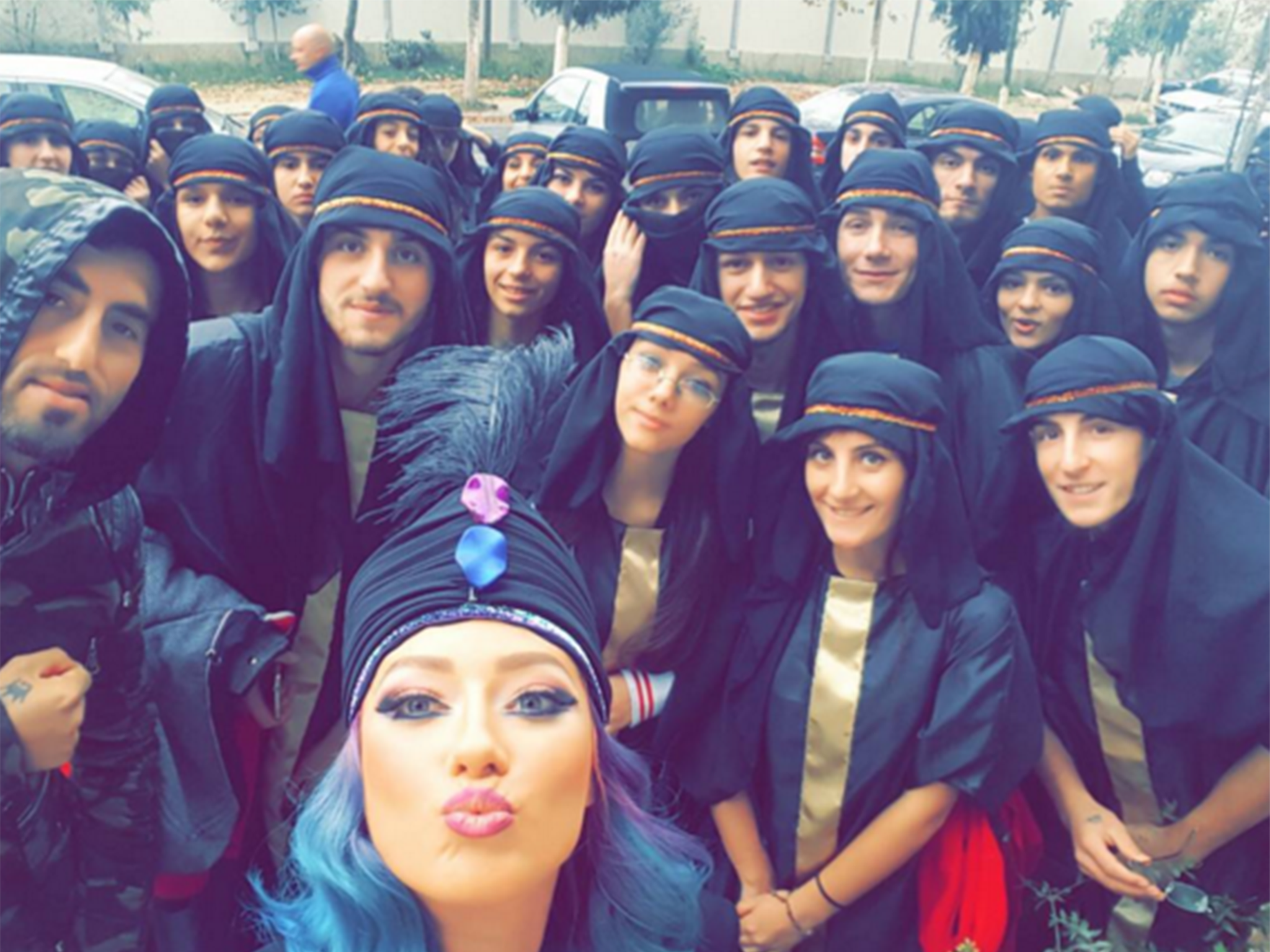 Ronela Hajati explained that the people involved were dressed as “Aladdin and Ali-Baba” and were not meant to look like an Isis invasion.