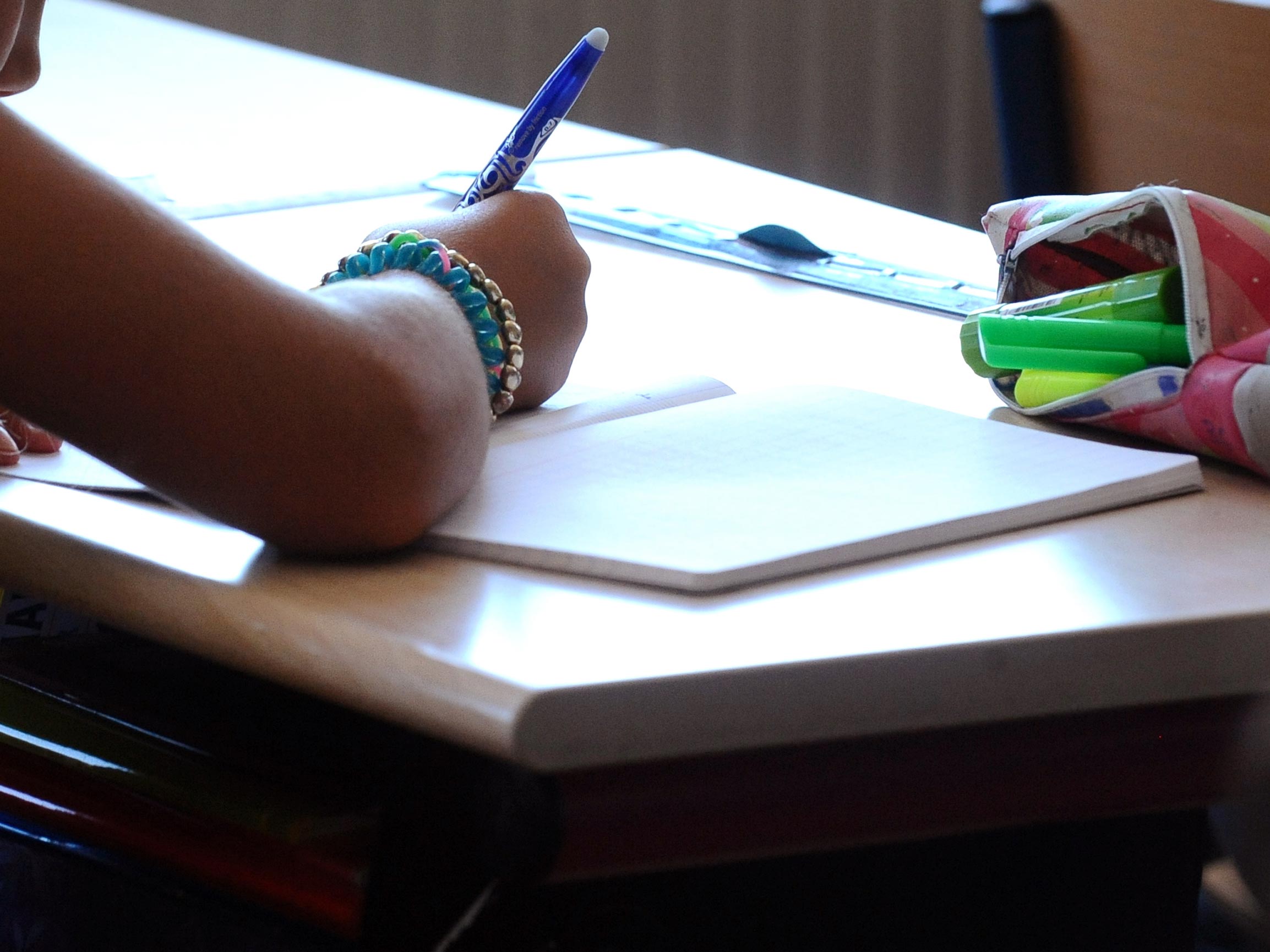 Three-year-old Layla drew a picture on the form (file image)