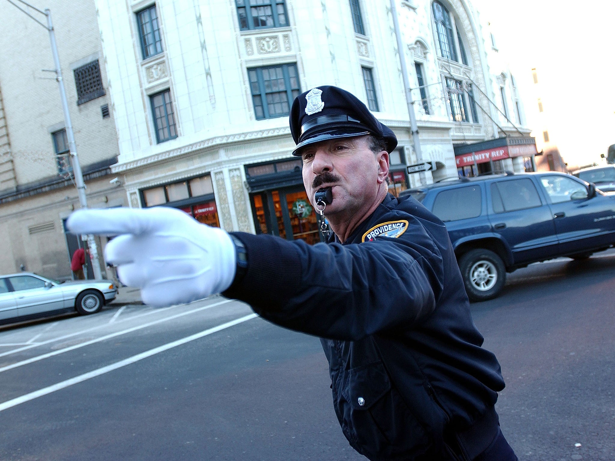 Lepore has been entertaining drivers and directing traffic at intersections around Providence for over 20 years