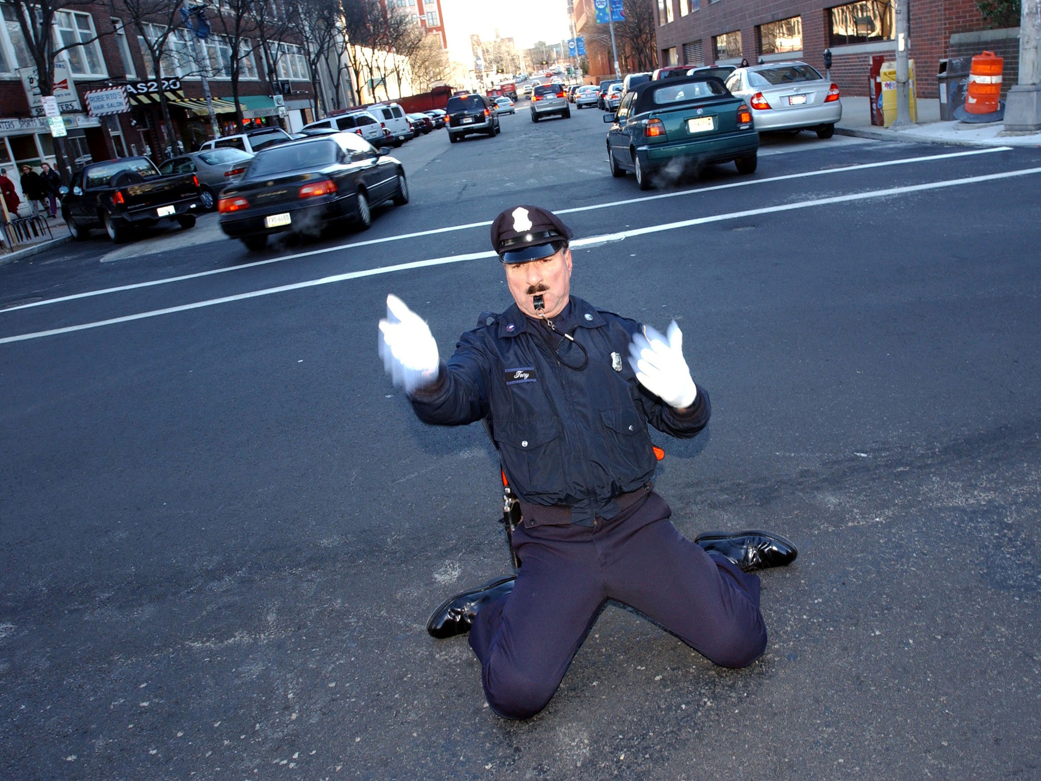 "Dancing cop" Tony Lepore on the job