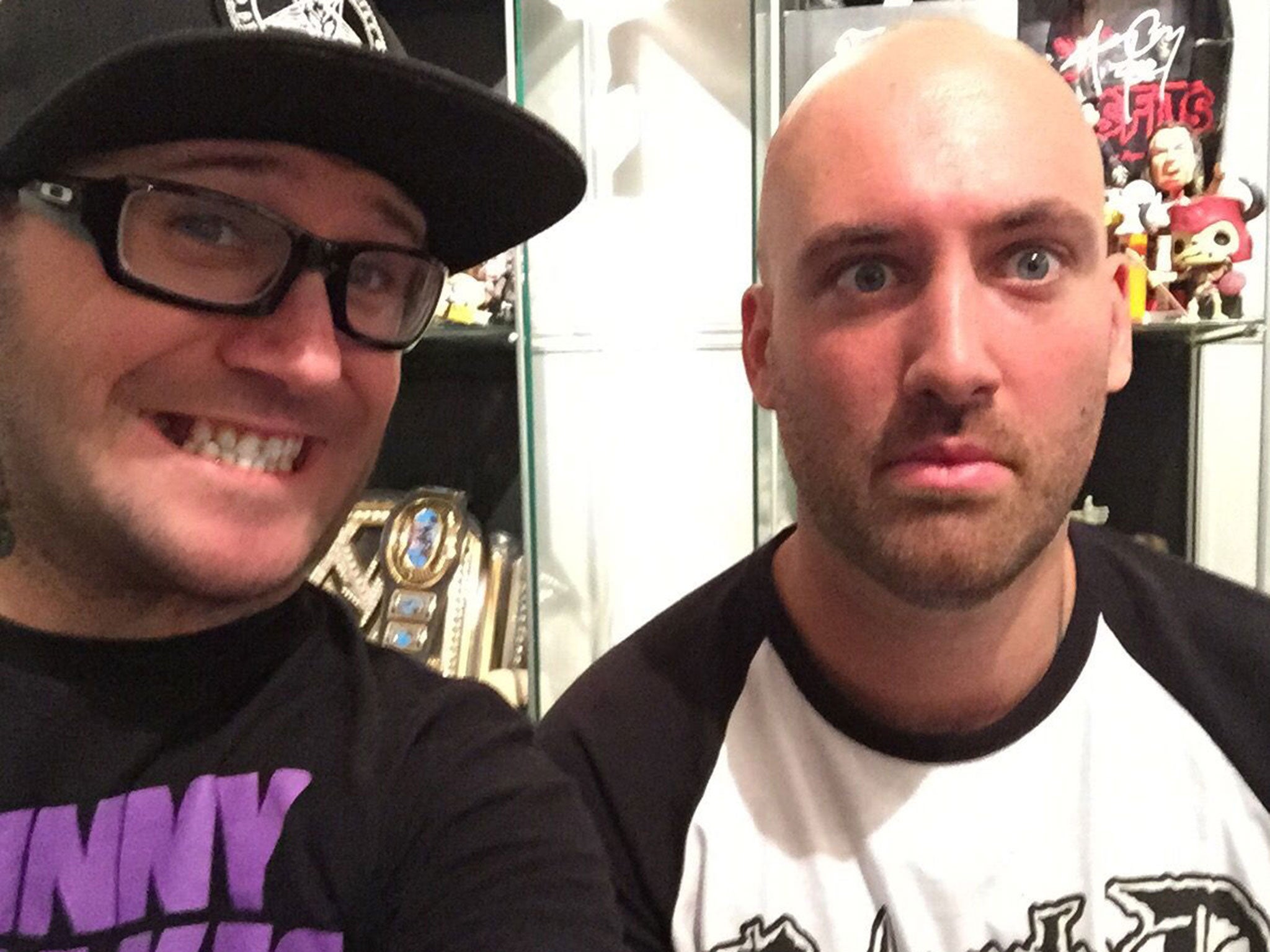 Beez and Hill, presenters of The That's Not Metal Podcast