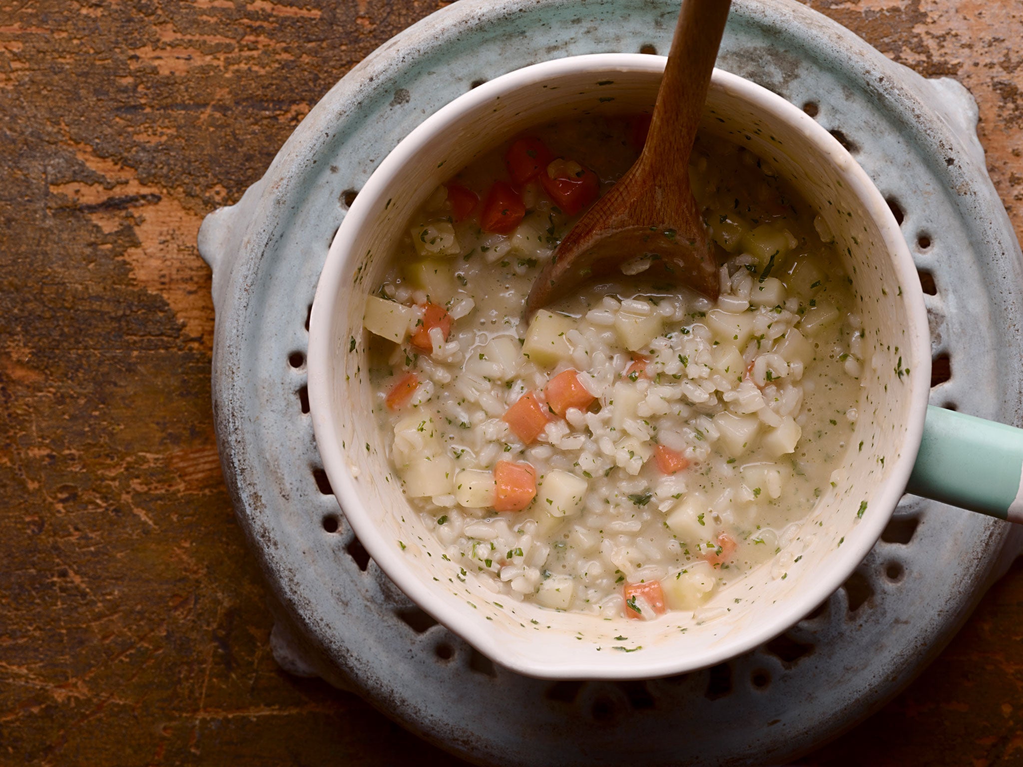 Root vegetable risotto is perfect for a dinner party as a starter or a vegetarian main course