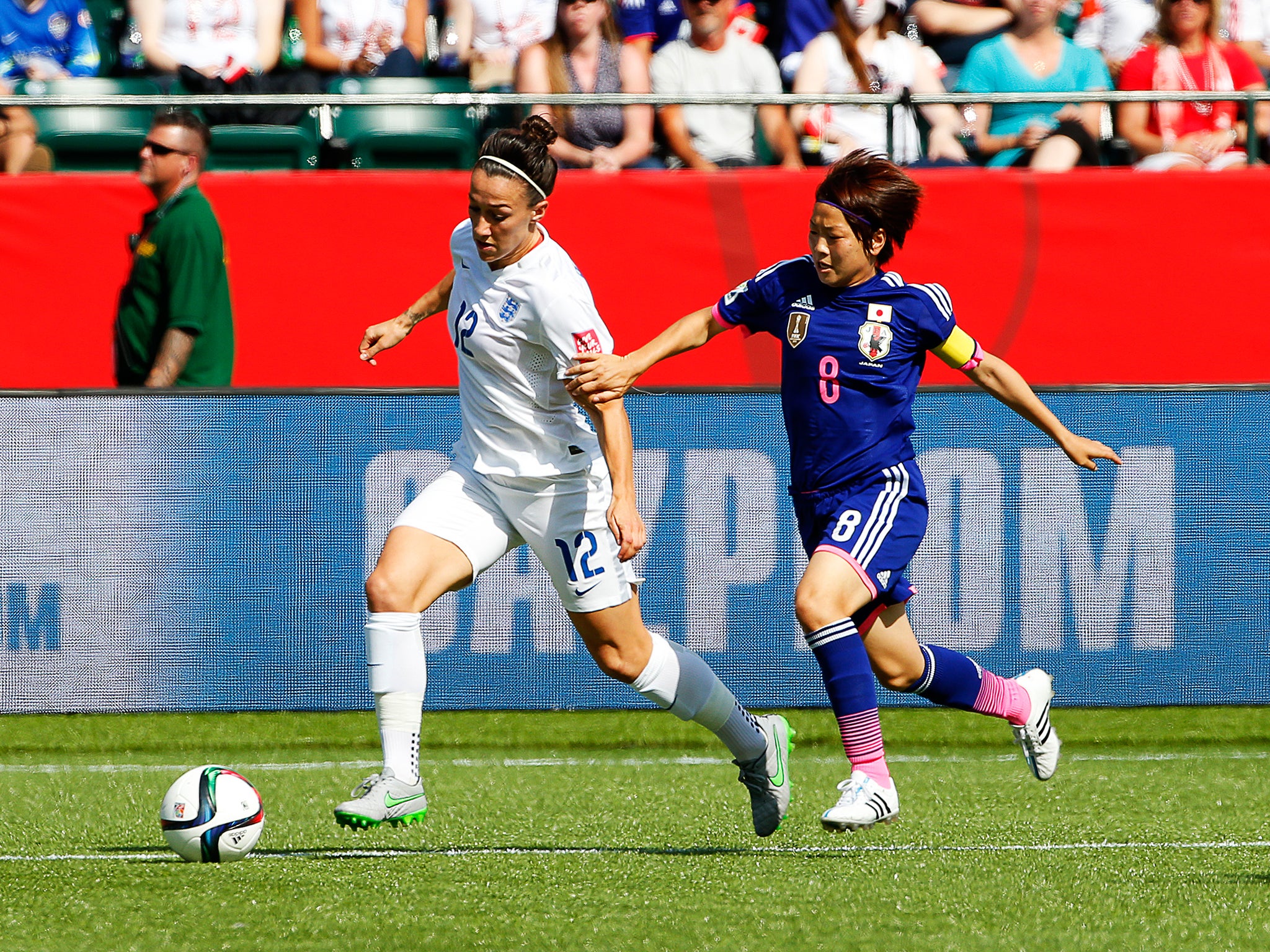 Bronze in action against Japan in the World Cup semi-final