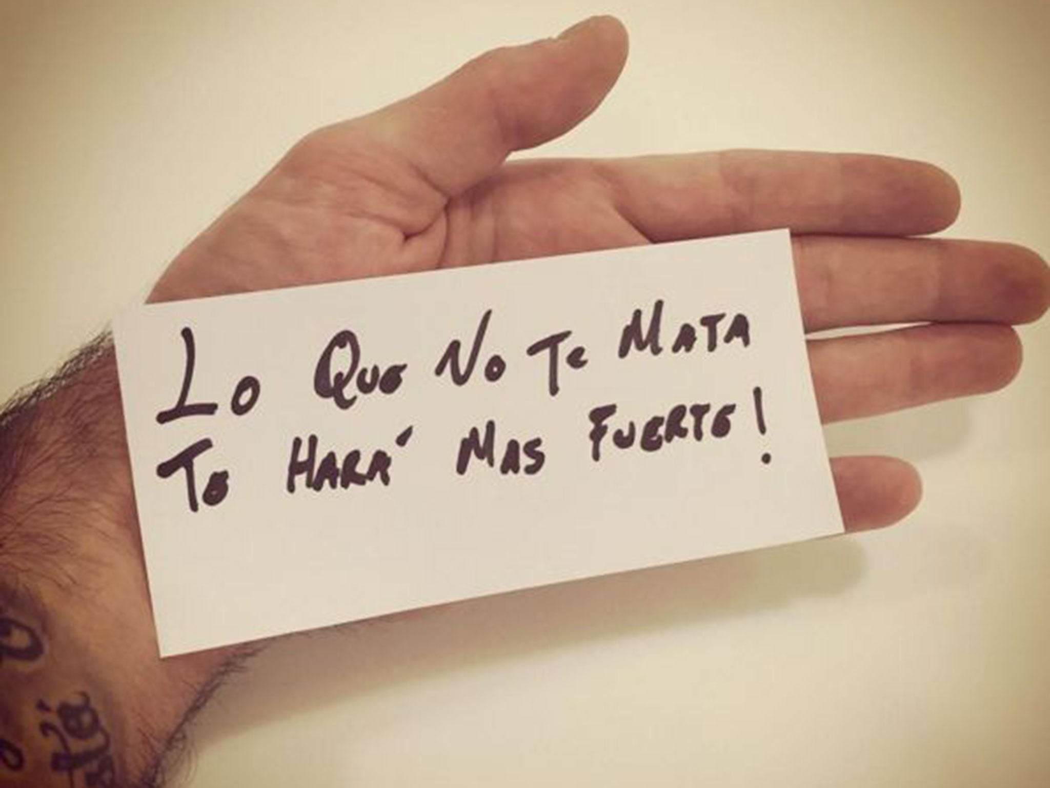 Victor Valdes posted this message, written in Spanish, on his Instagram account