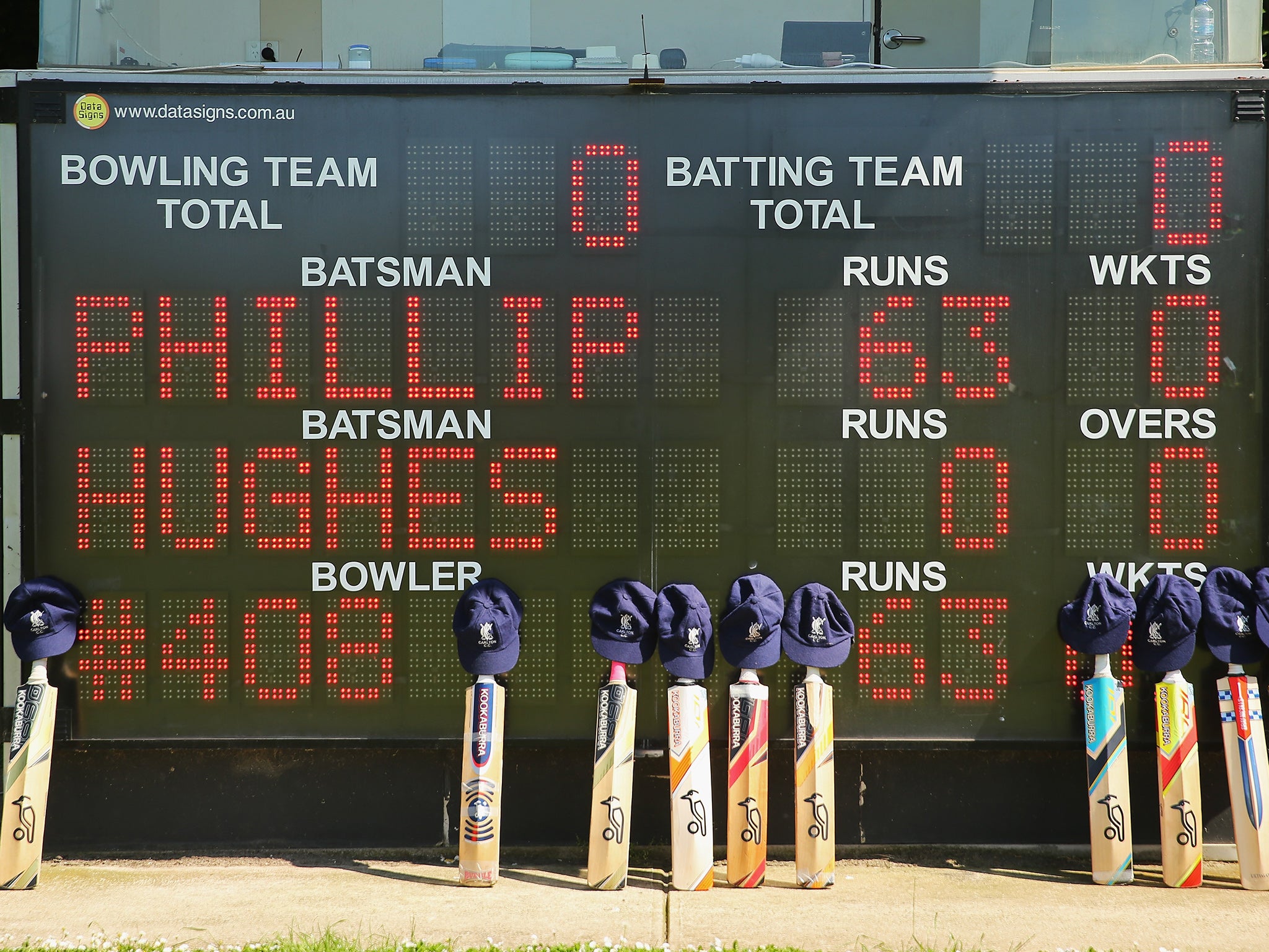 A memorial for Phillip Hughes