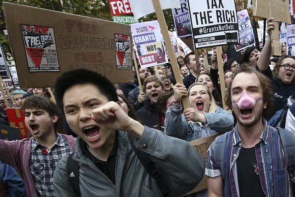 The NCAFC also organised this demonstration against education cuts which took place on 4 November through Central London