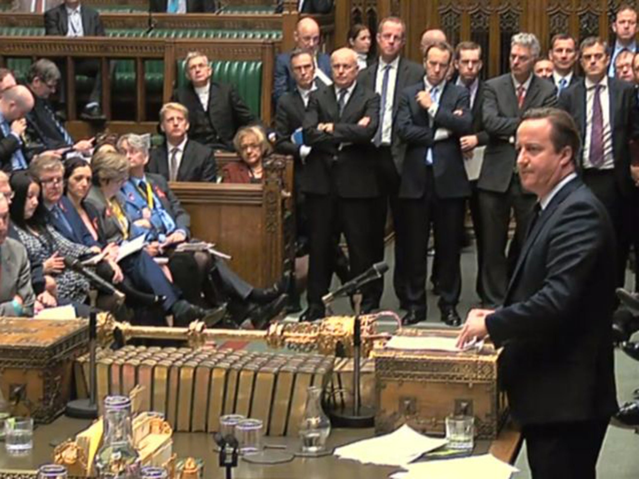 David Cameron set out his case for air strikes to MPs