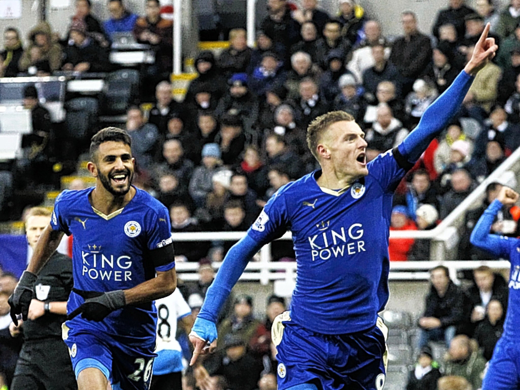 Jamie Vardy has scored on nine of the 13 occasions when he has been Leicester’s furthest forward player