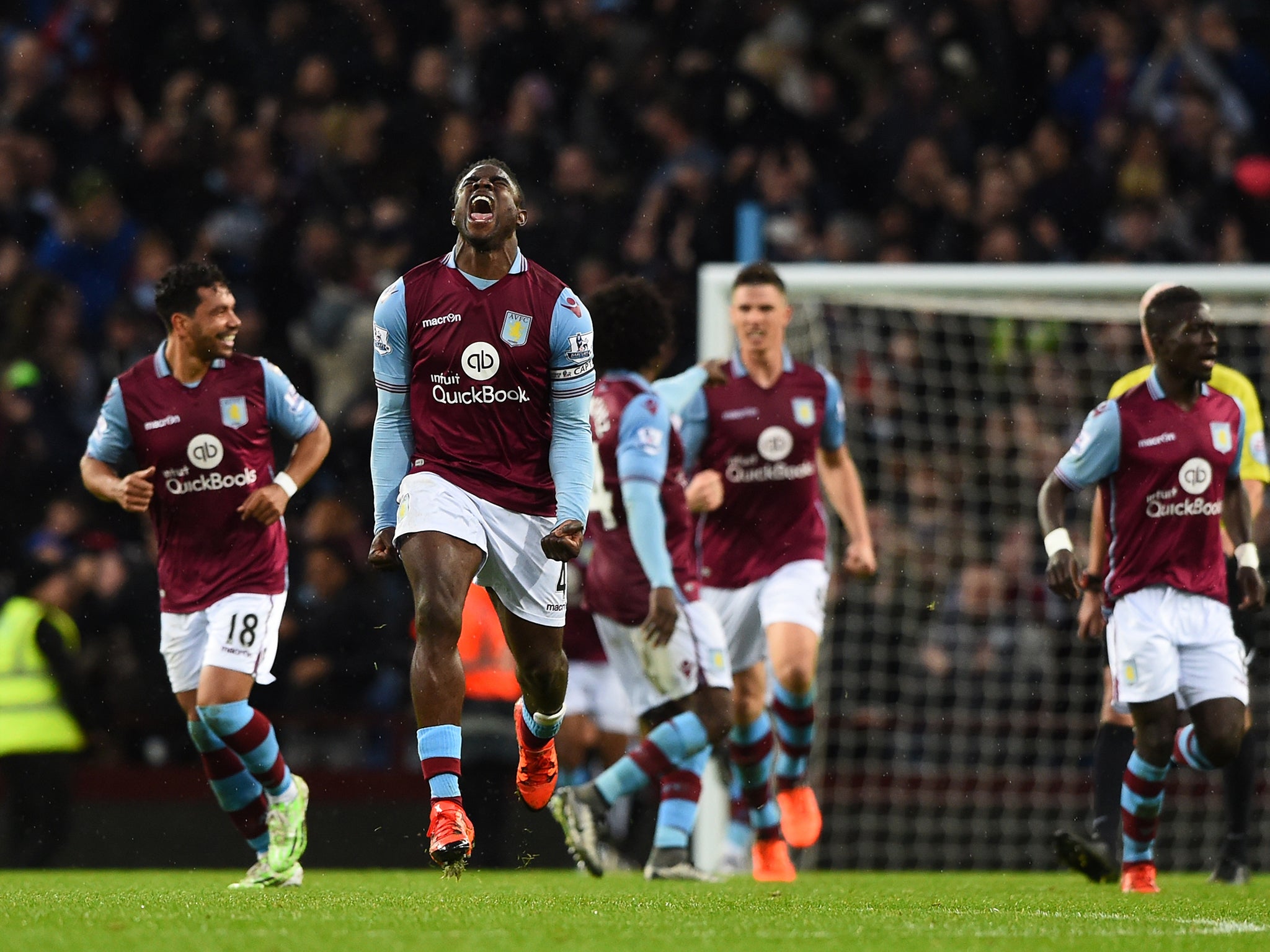 Micah Richards celebrates after equalising but Watford outplayed Villa