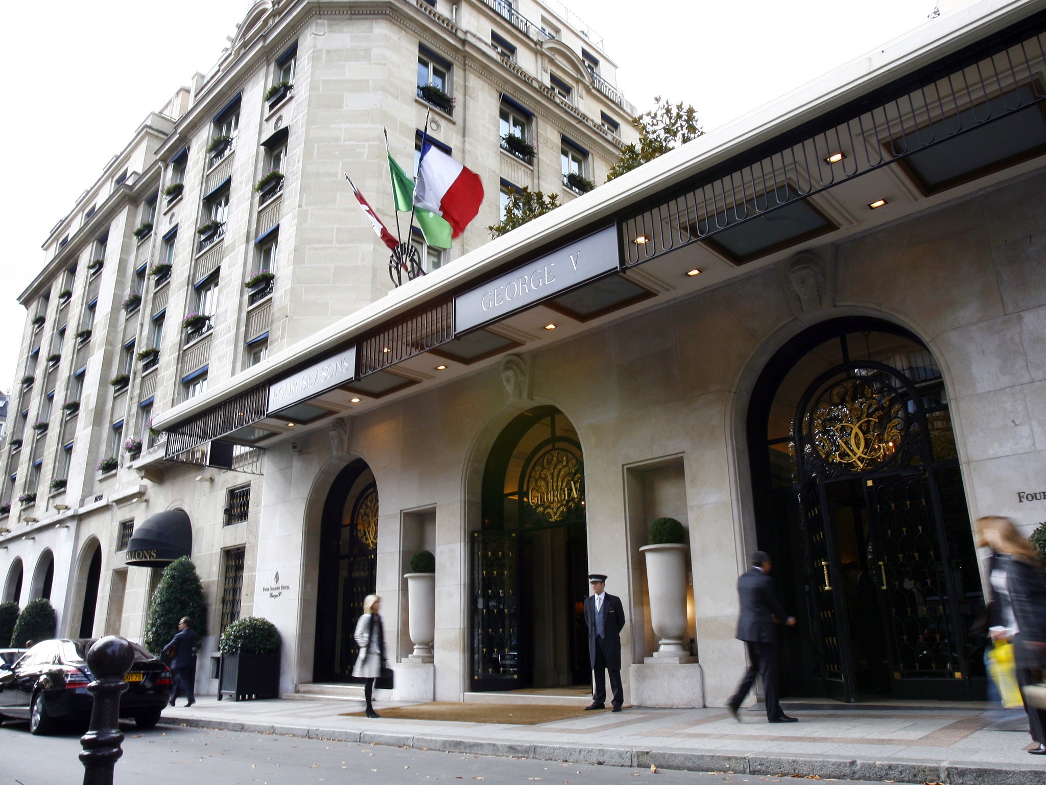 This five-star hotel George V hotel, near the Champs-Élysées in Paris