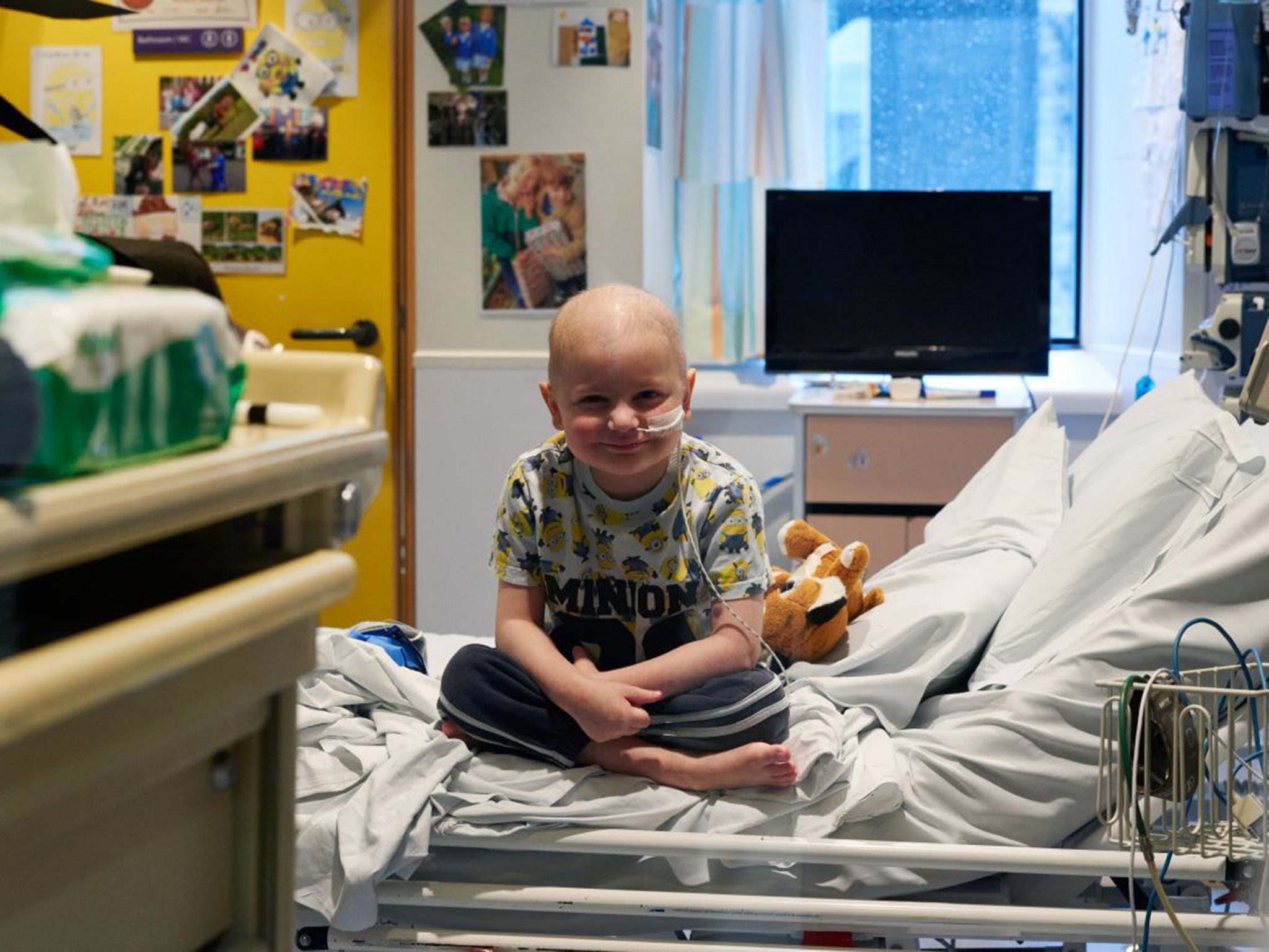 James McCartney, in isolation after a risky bone marrow transplant