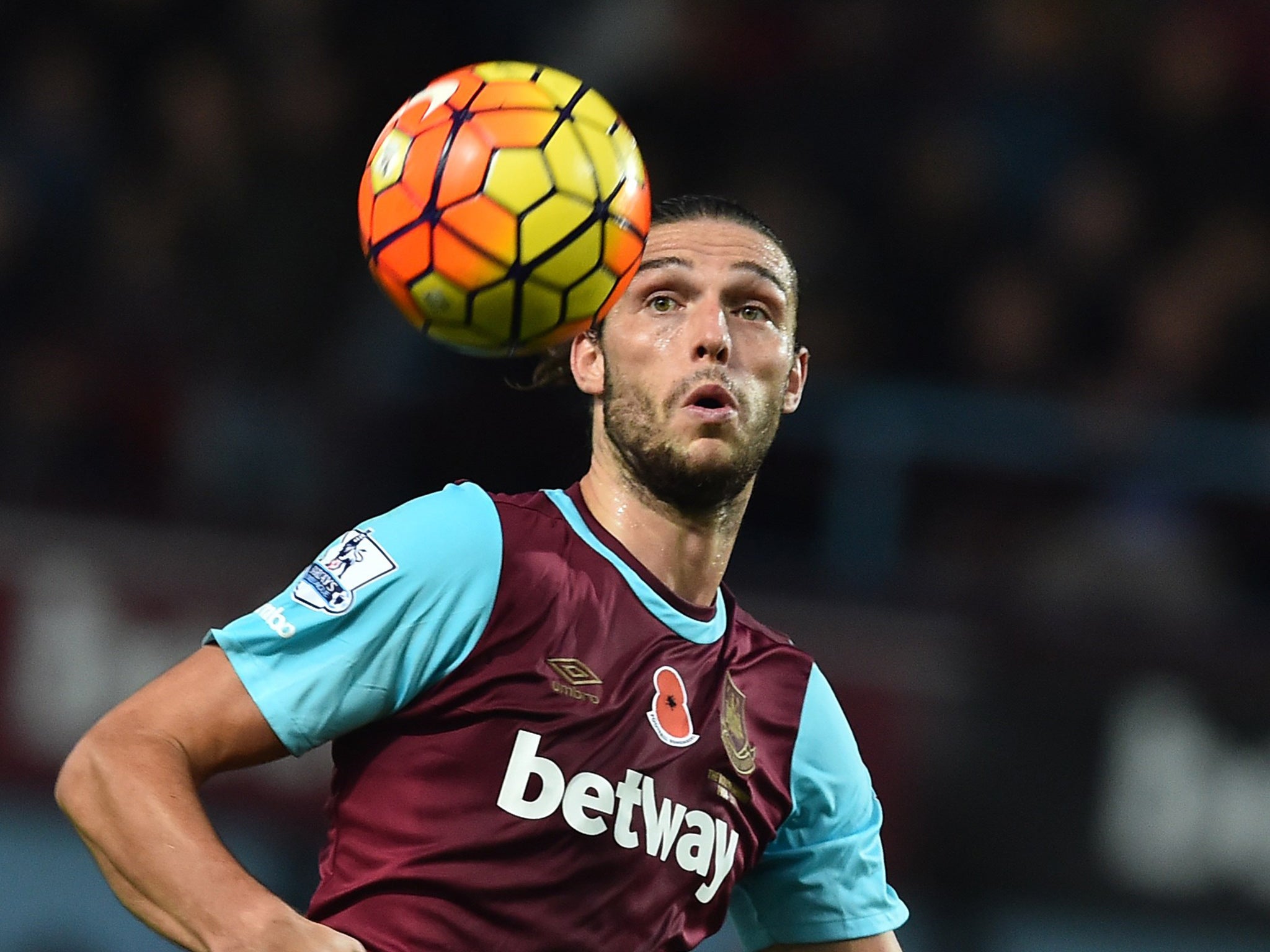 West Ham United striker Andy Carroll