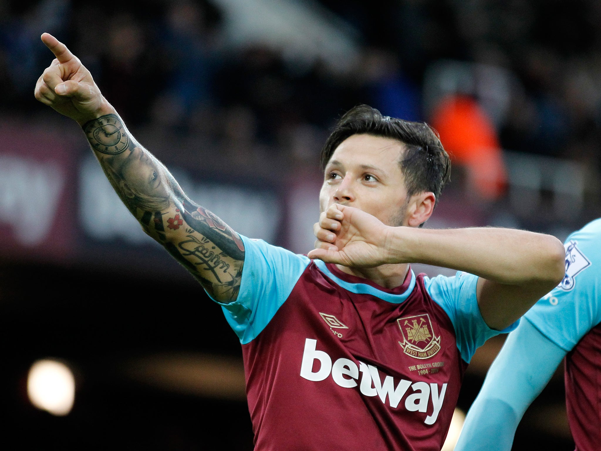 Mauro Zarate celebrates his fantastic opening goal